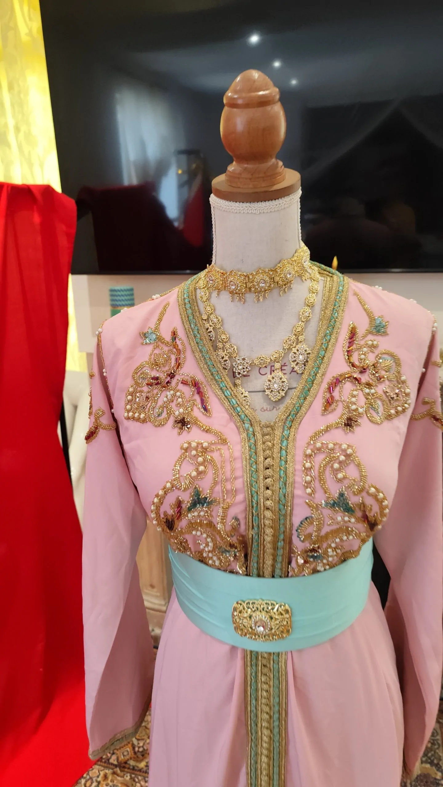 caftan marocain d occasion grande taille doublé – Image 3
