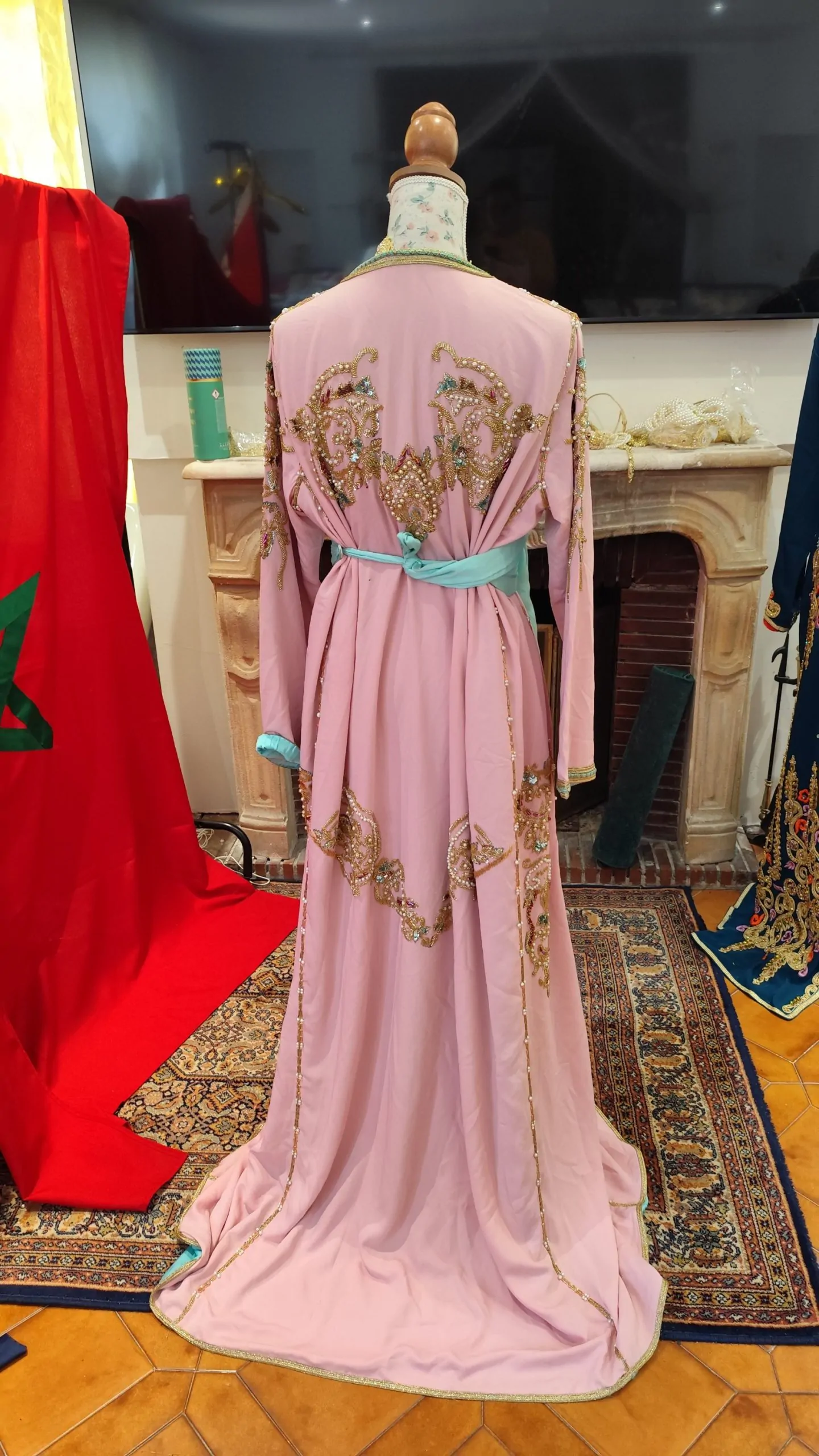 caftan marocain d occasion grande taille doublé – Image 7