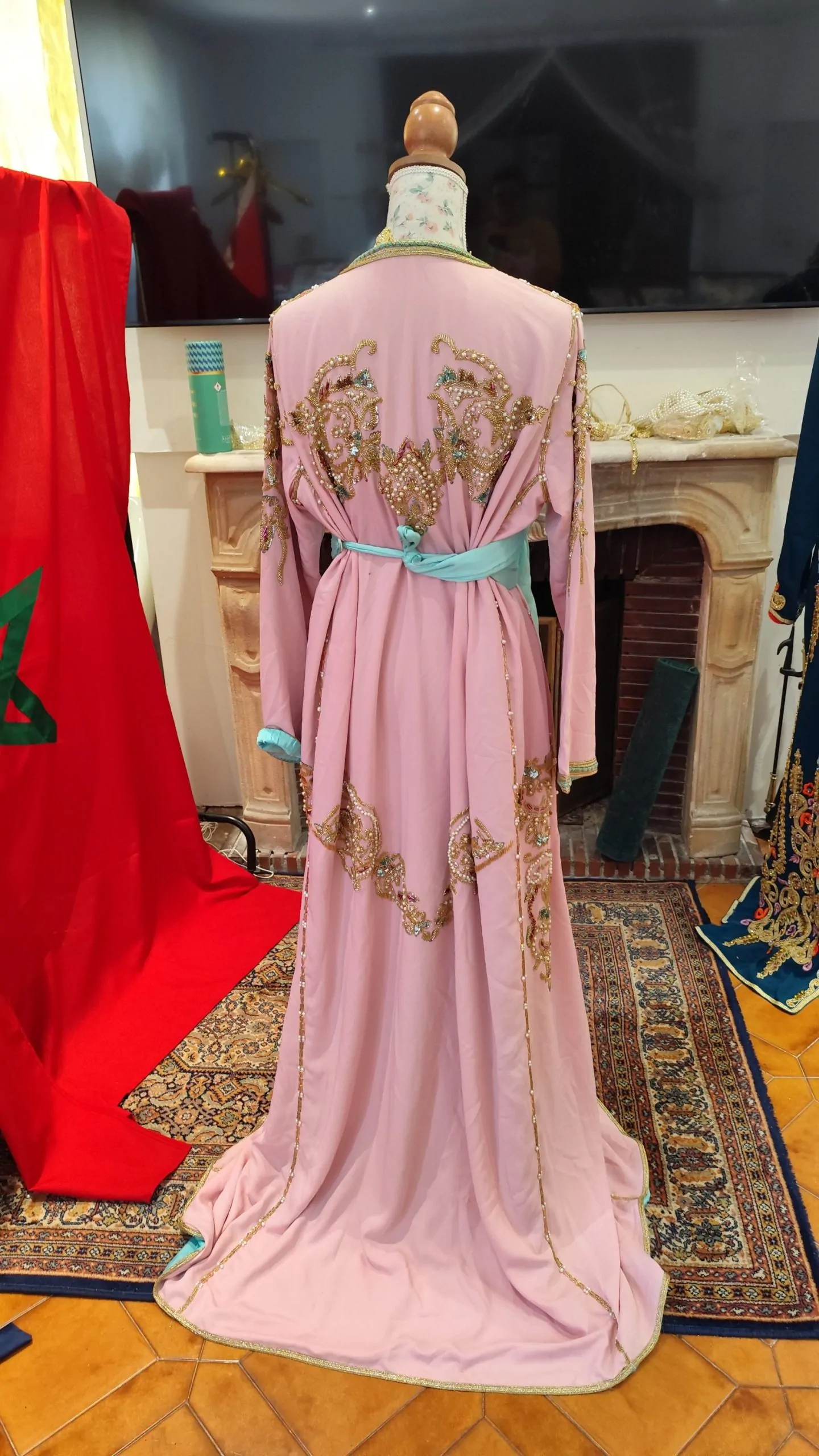 caftan marocain d occasion grande taille doublé – Image 4