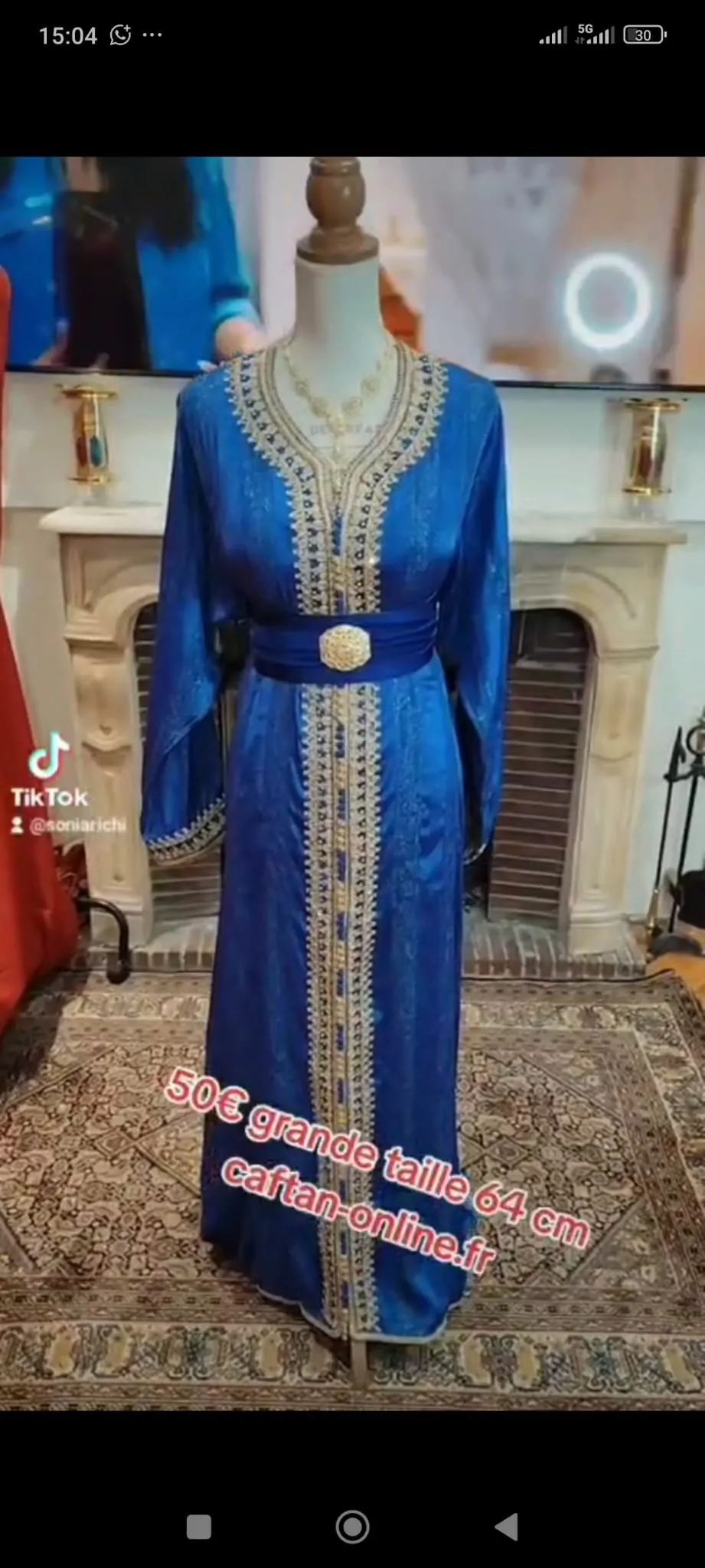 caftan marocain d occasion grande taille avec ceinture