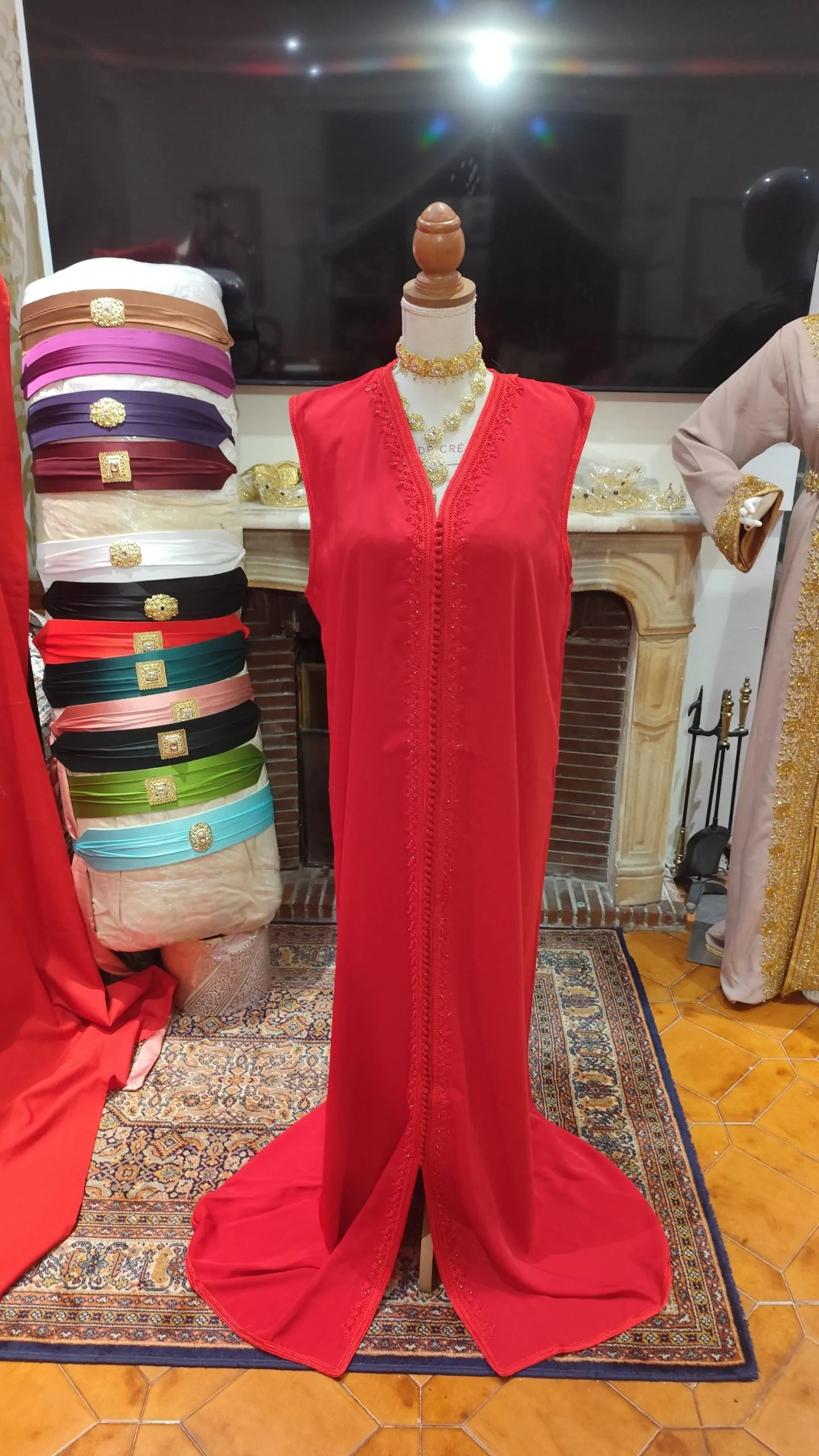caftan marocain neuf grande taille - Takchita deux pièces – Image 6