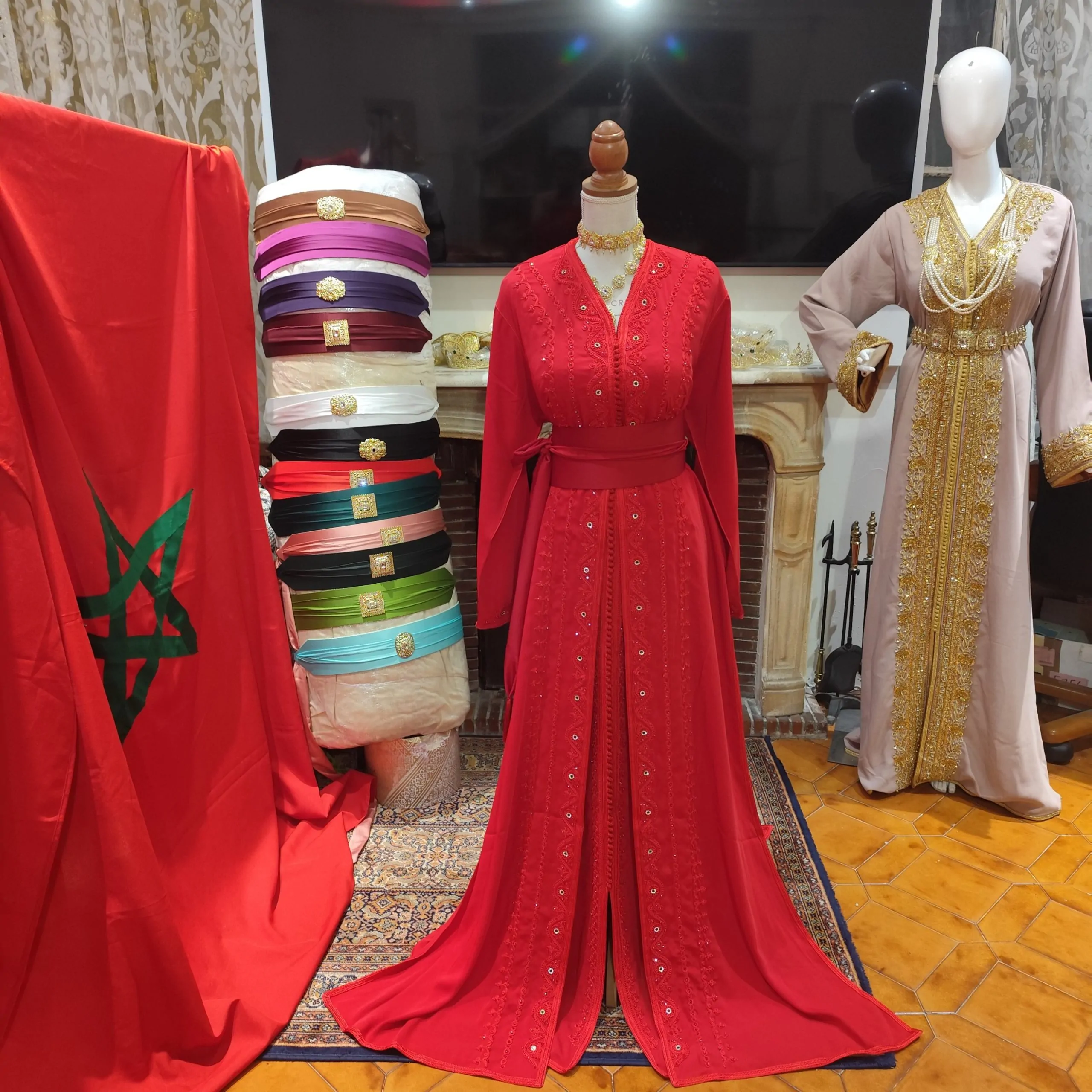 caftan marocain neuf grande taille - Takchita deux pièces – Image 12