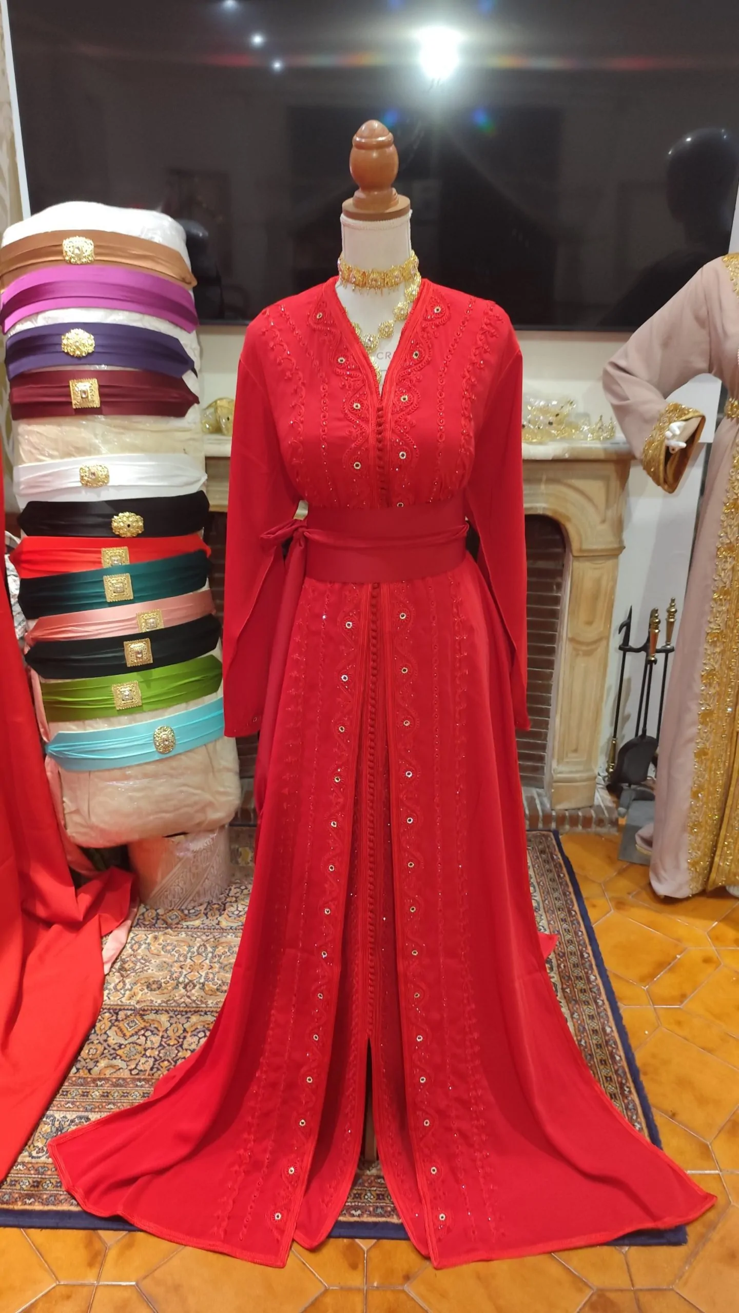 caftan marocain neuf grande taille - Takchita deux pièces – Image 8