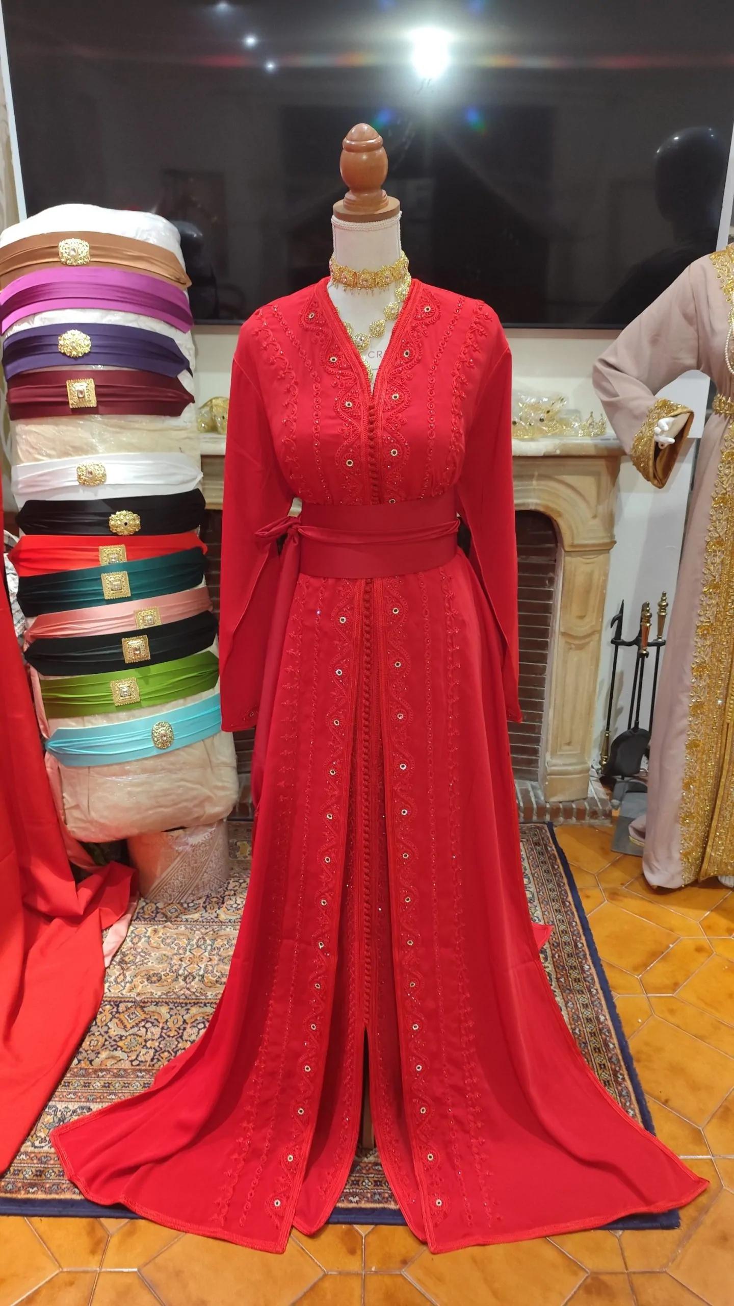 caftan marocain neuf grande taille - Takchita deux pièces – Image 2