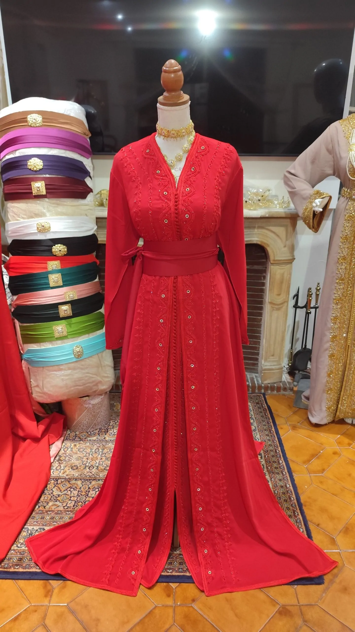 caftan marocain neuf grande taille - Takchita deux pièces – Image 7