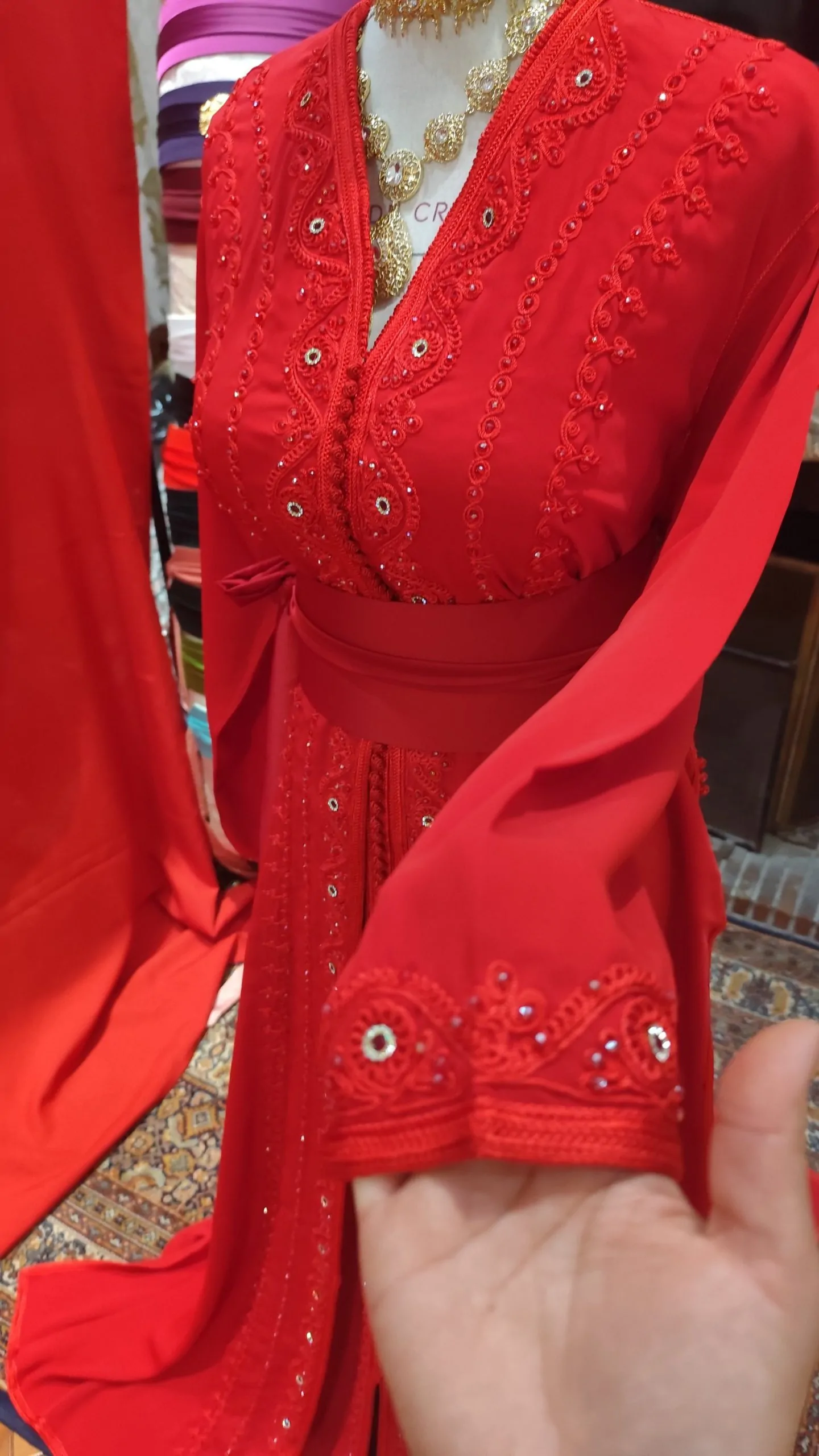 caftan marocain neuf grande taille - Takchita deux pièces – Image 5