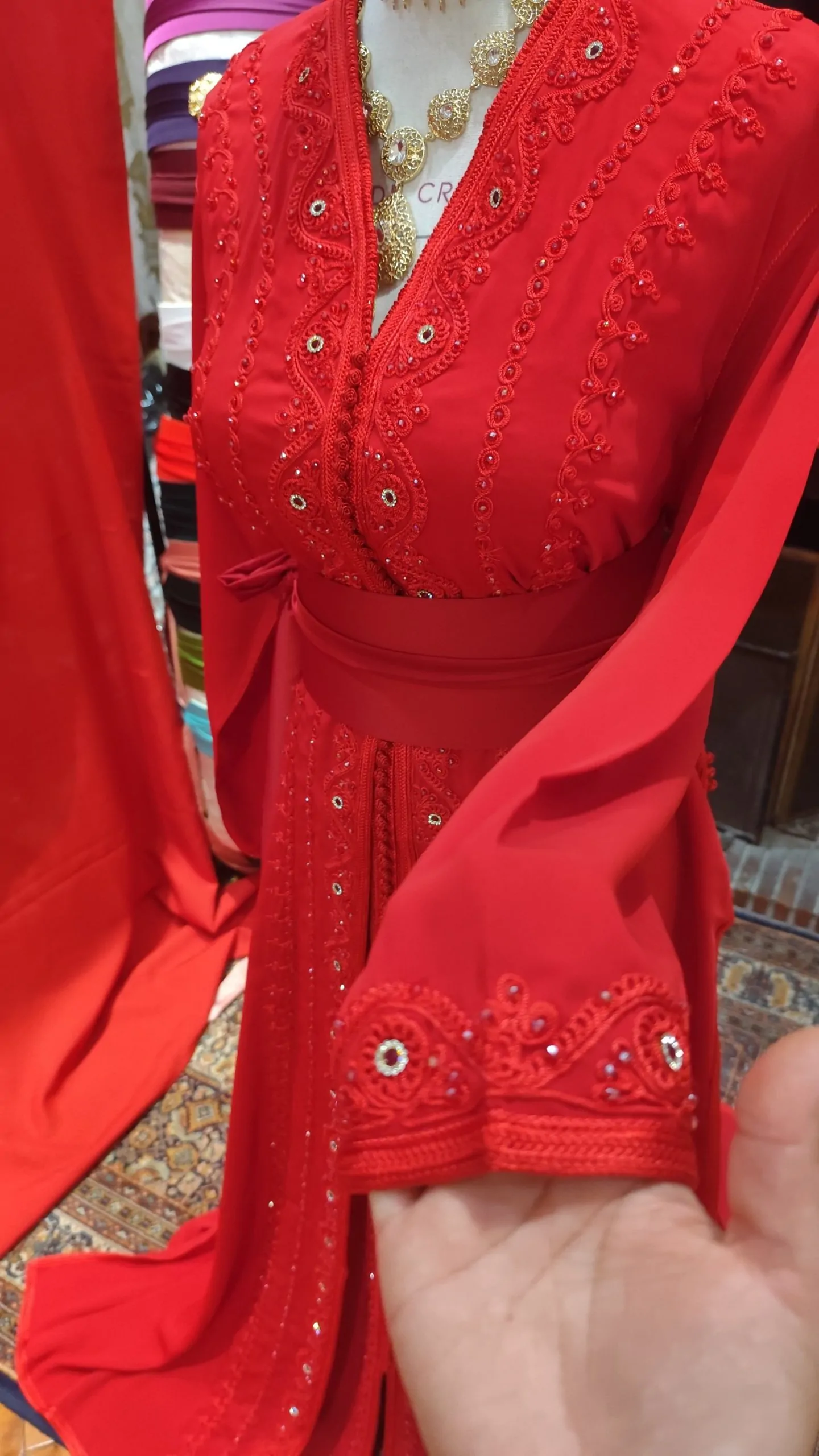 caftan marocain neuf grande taille - Takchita deux pièces – Image 3