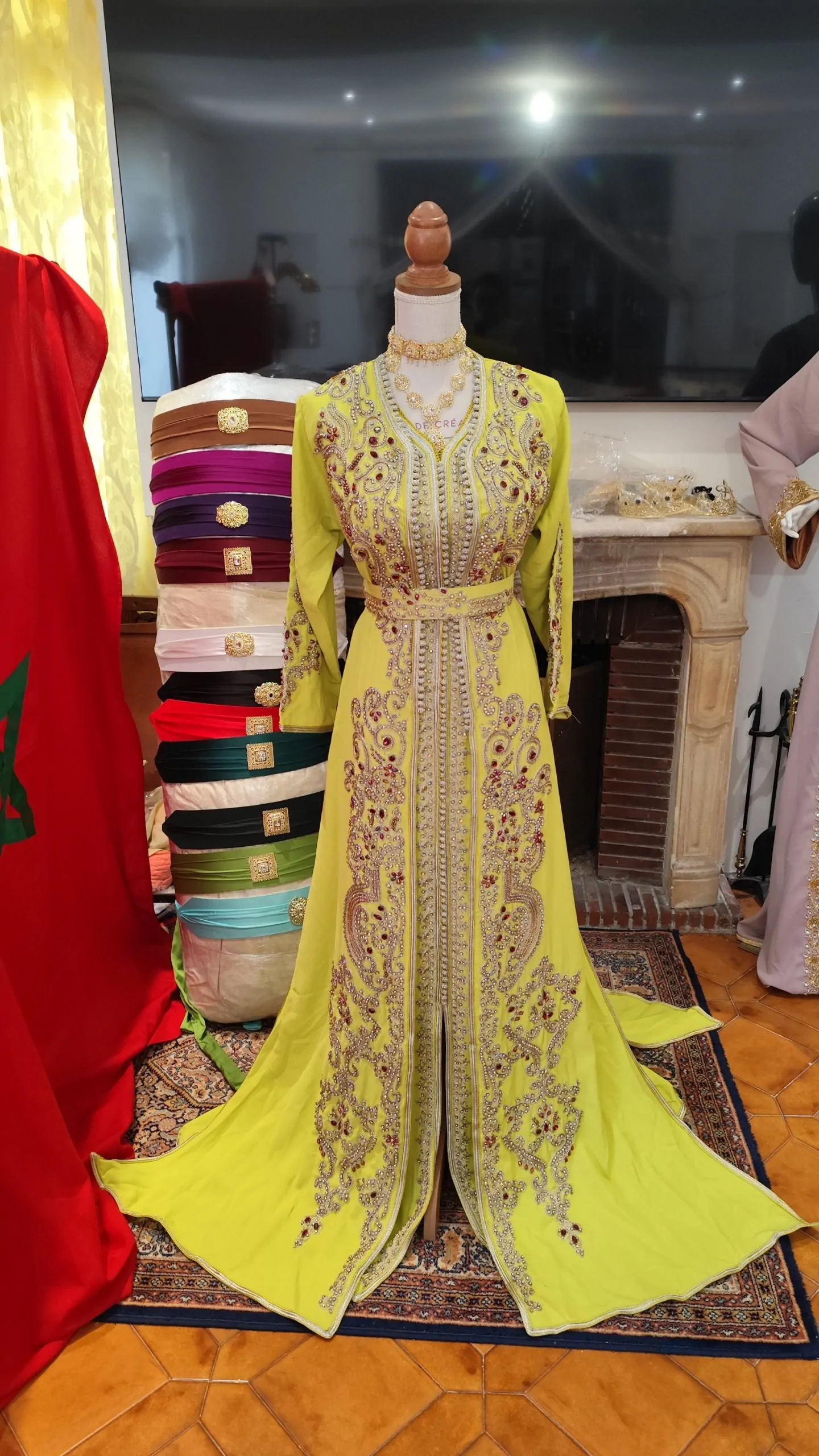 caftan marocain neuf avec ceinture – Image 4
