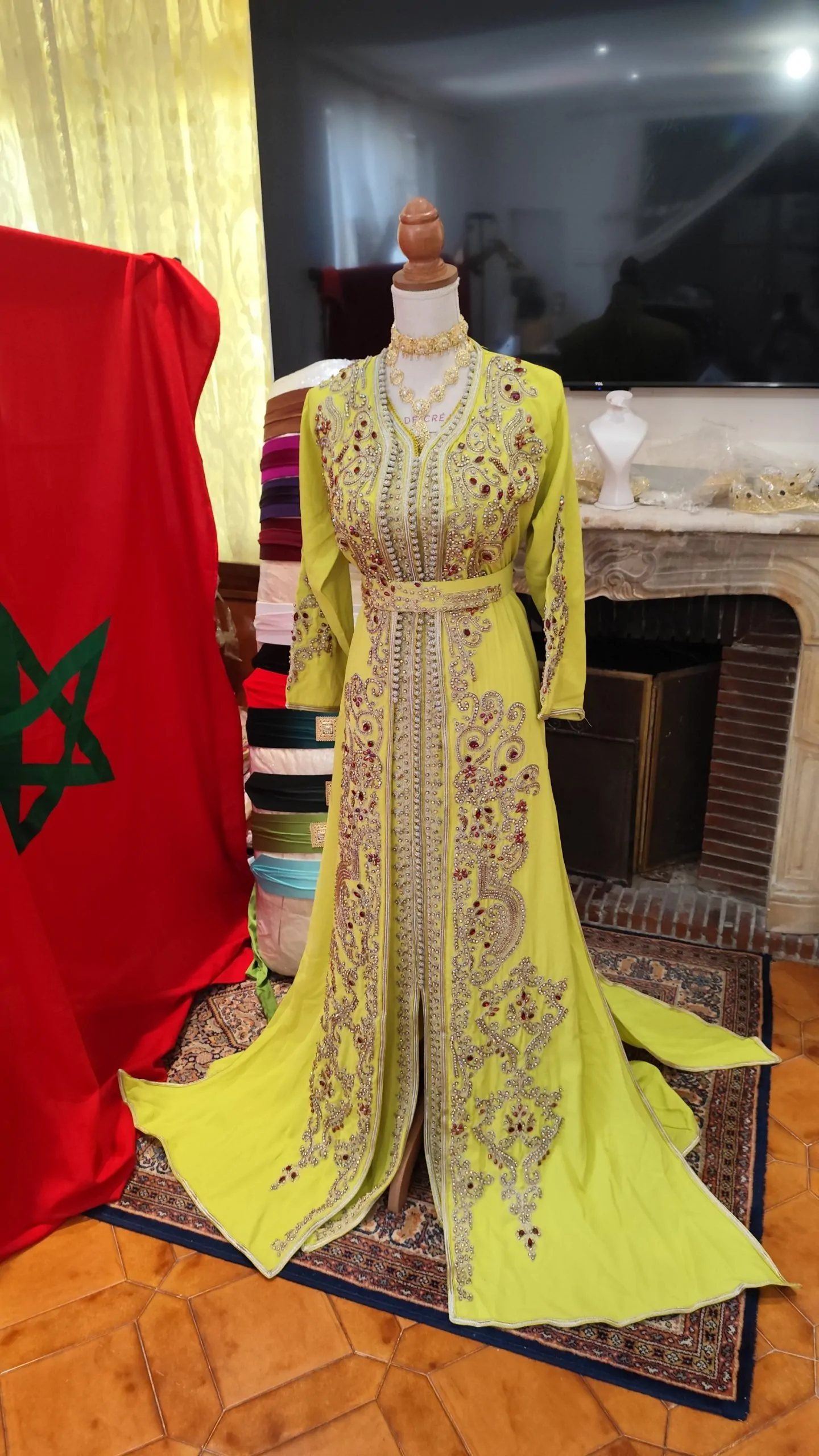 caftan marocain neuf avec ceinture – Image 9
