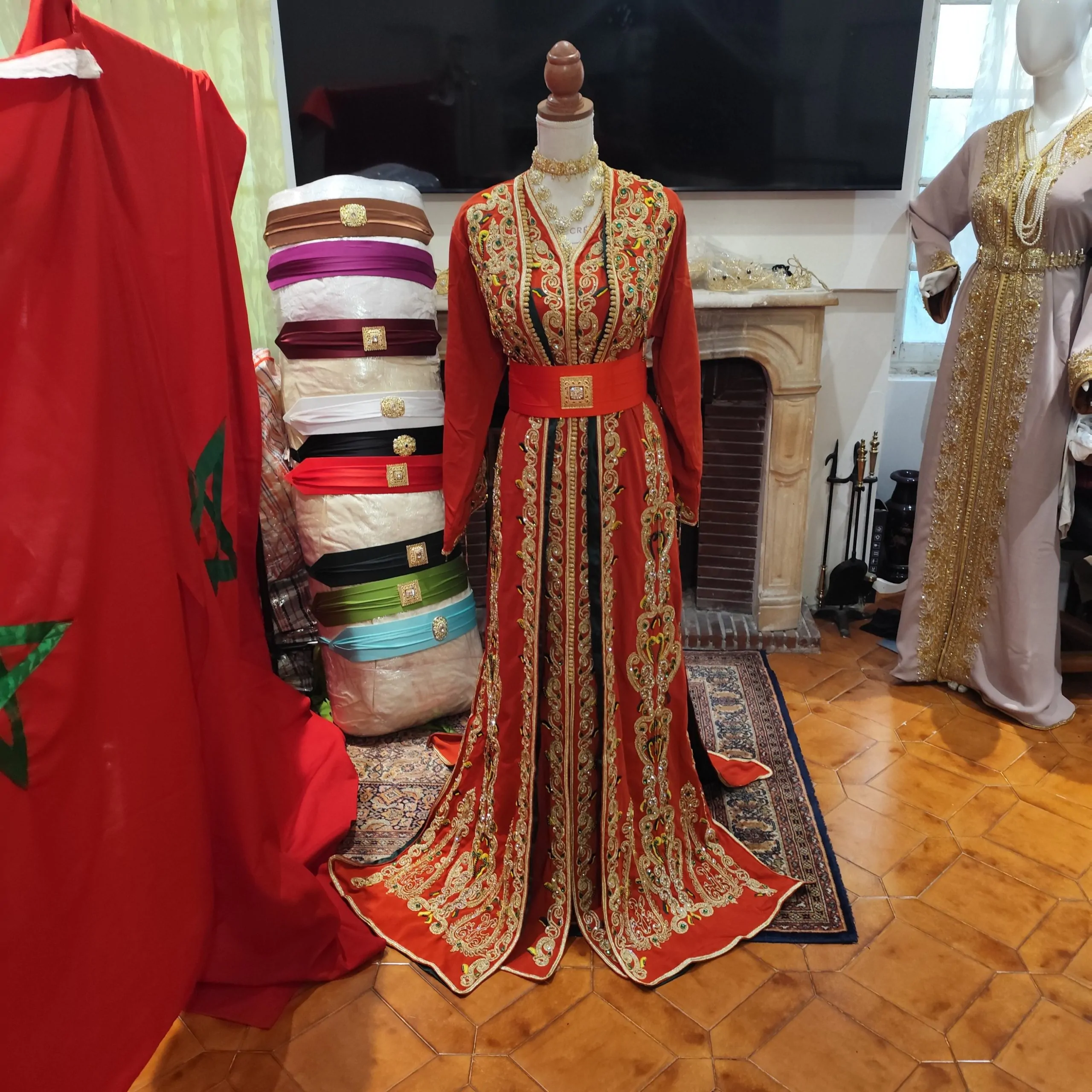 lot deux caftan marocain neuf doublé – Image 5