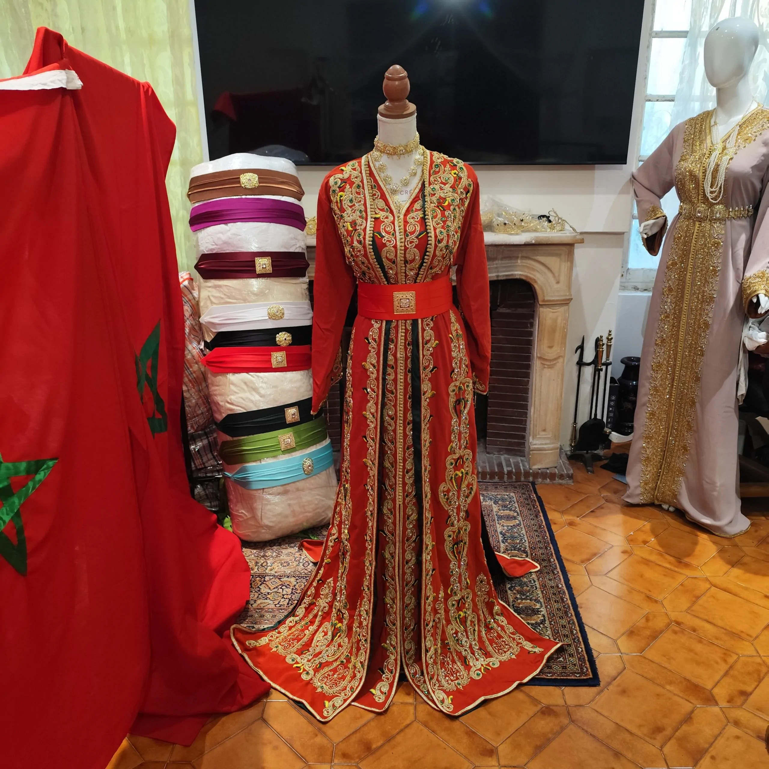 lot deux caftan marocain neuf doublé