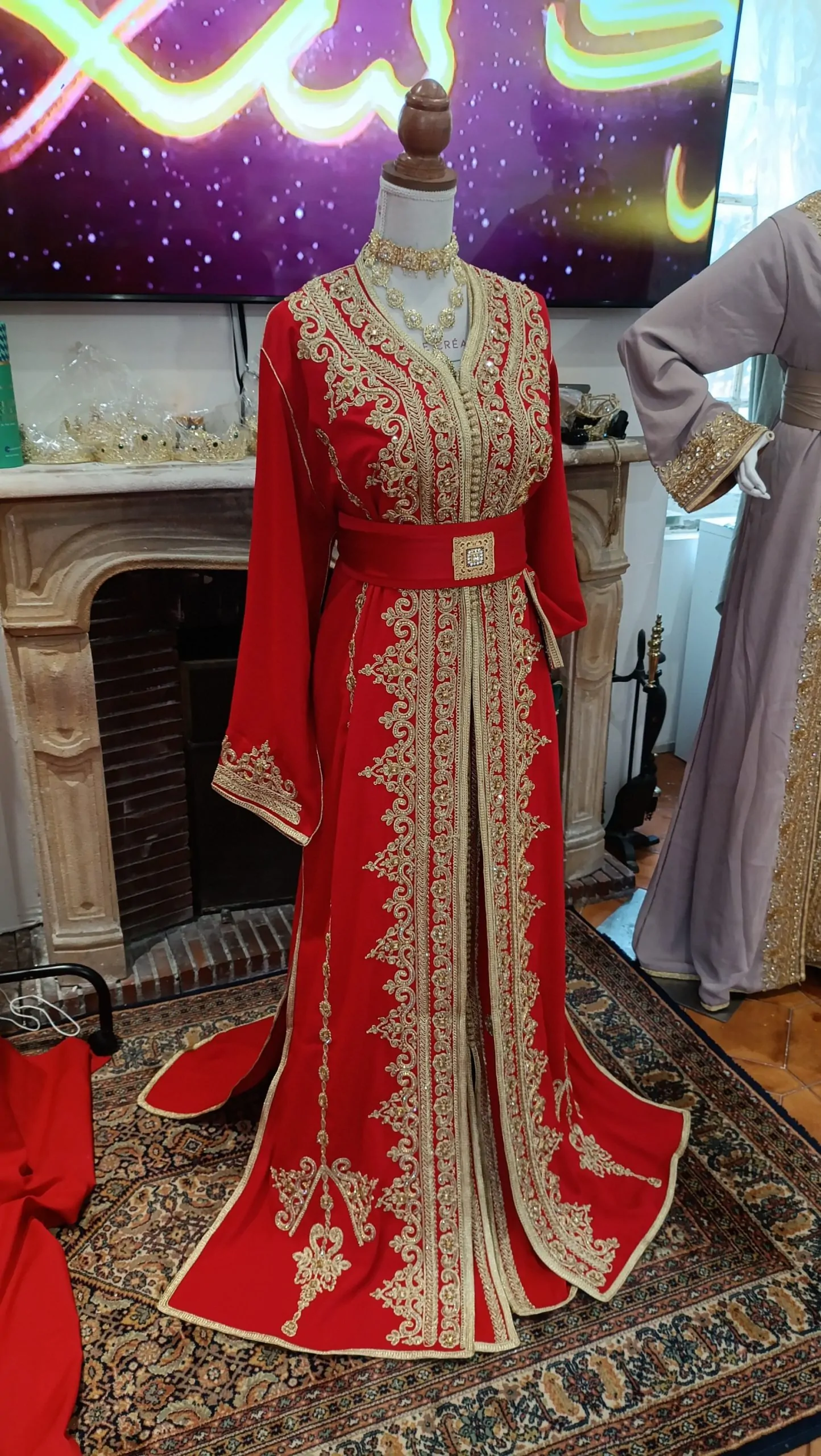 caftan marocain neuf - Grande taille - takchita deux pièces - – Image 2