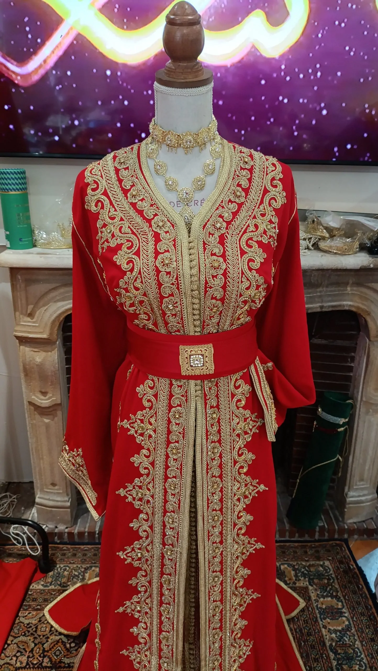 caftan marocain neuf - Grande taille - takchita deux pièces - – Image 4