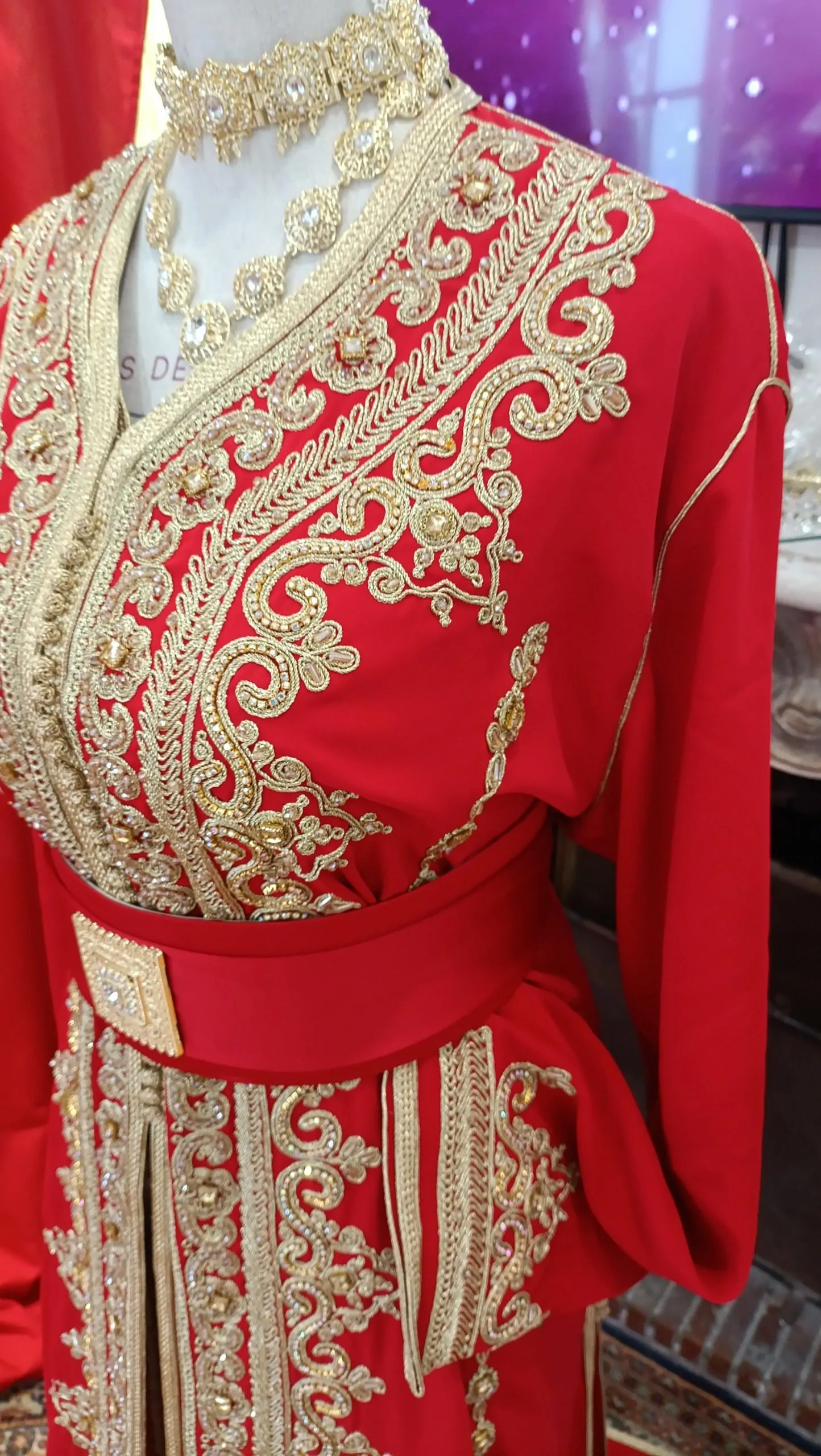 caftan marocain neuf - Grande taille - takchita deux pièces - – Image 5
