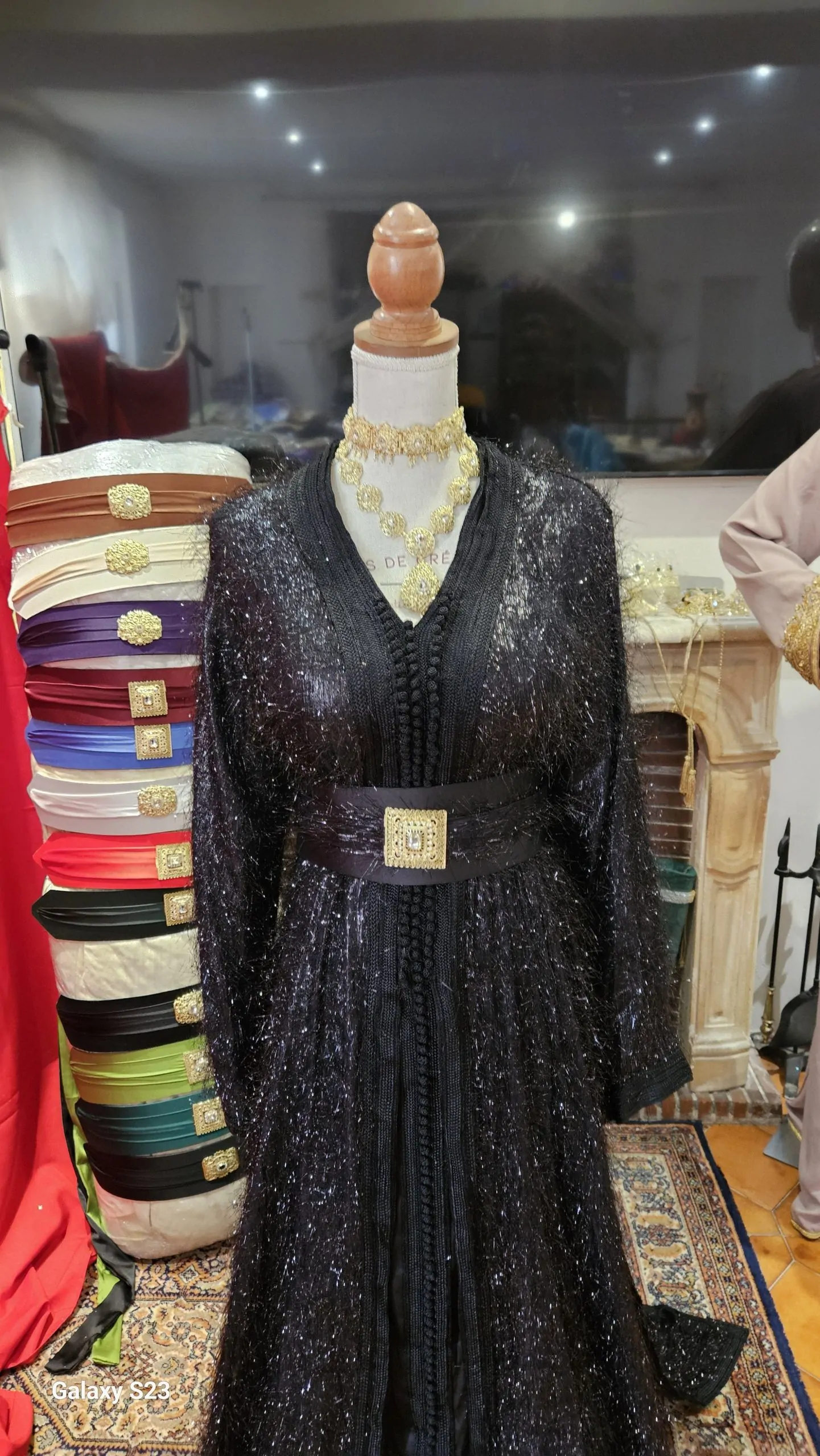 caftan marocain avec la ceinture neuf grande taille - Takchita deux pièces – Image 5