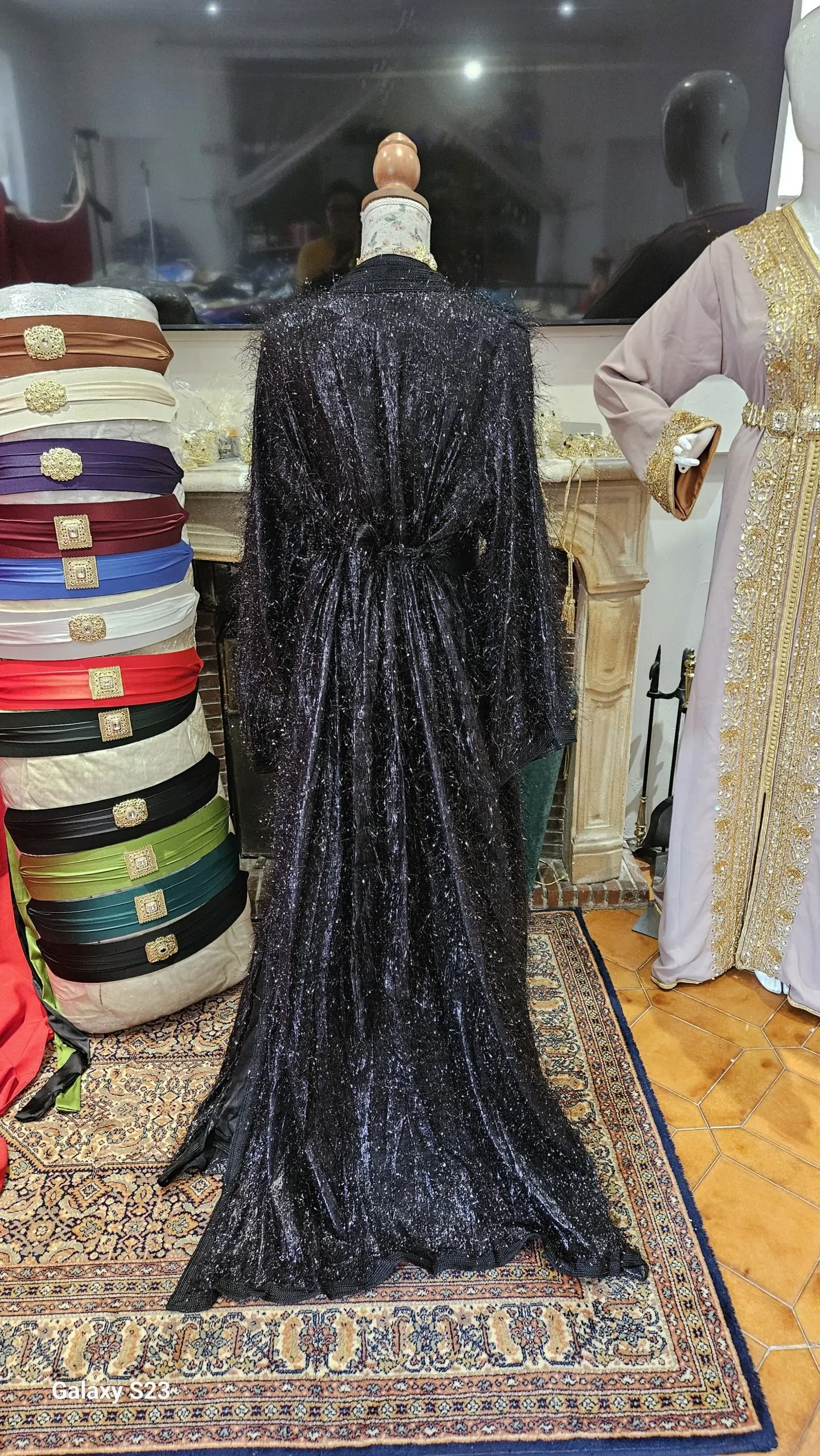 caftan marocain avec la ceinture neuf grande taille - Takchita deux pièces – Image 2