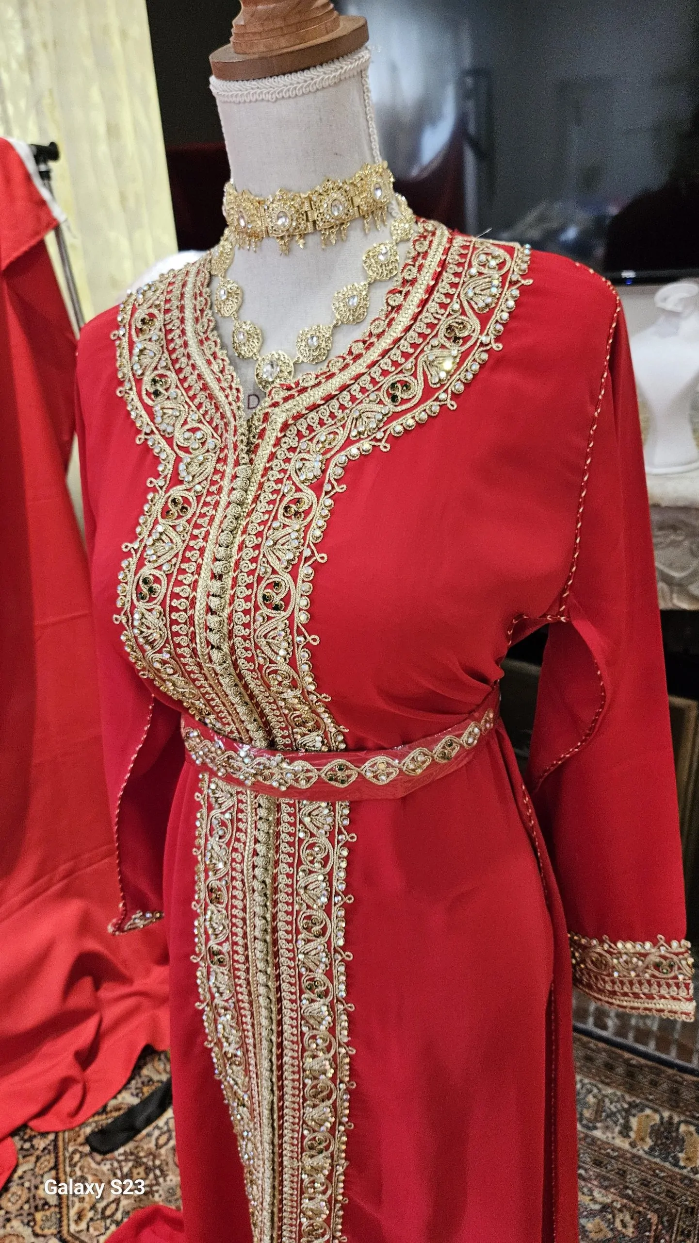 caftan marocain neuf avec ceinture – Image 2