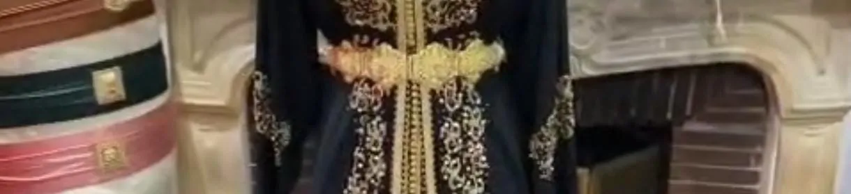 lot caftan marocain neuf avec ceinture et bijoux de tête – Image 2