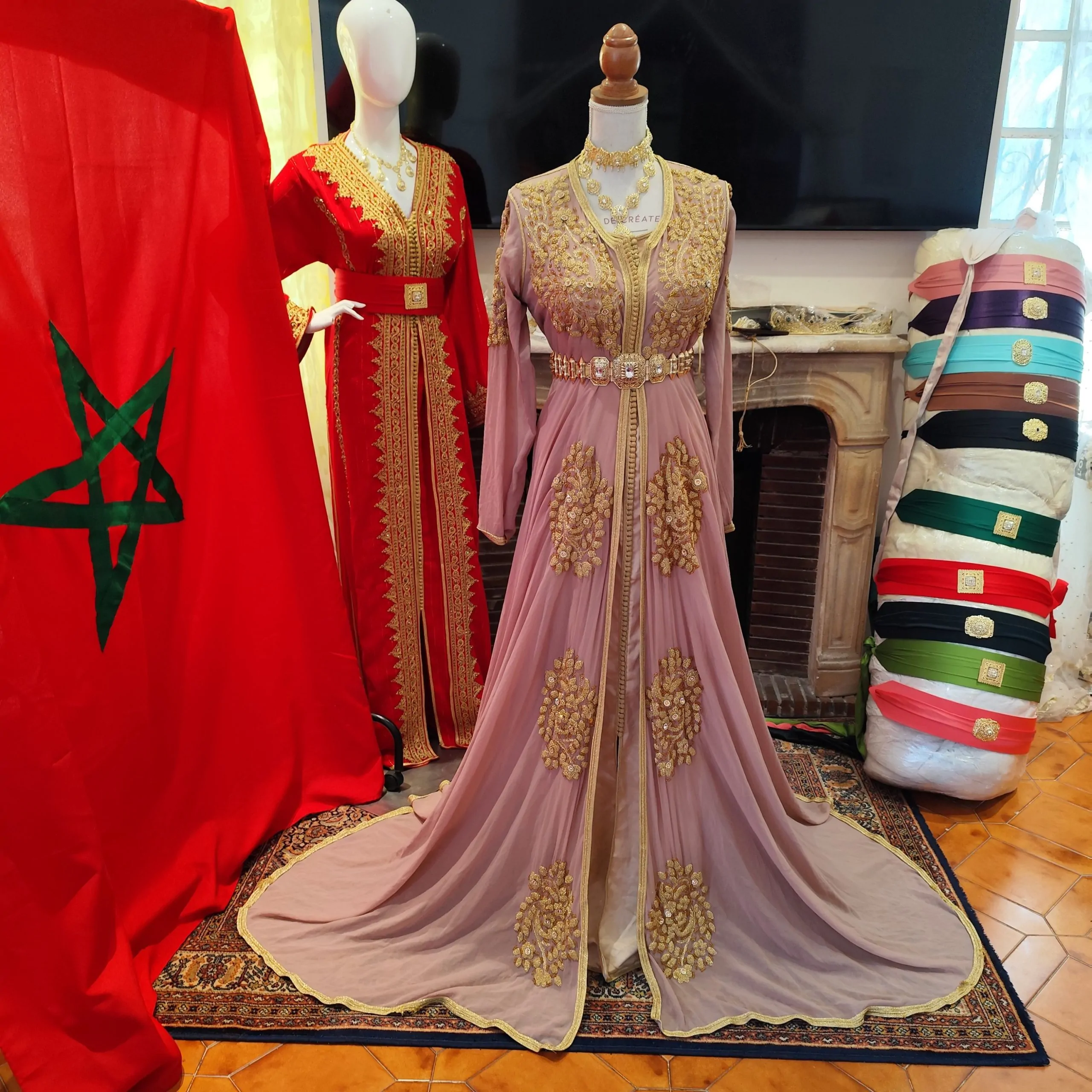 caftan marocain d occasion deux pièces – Image 11