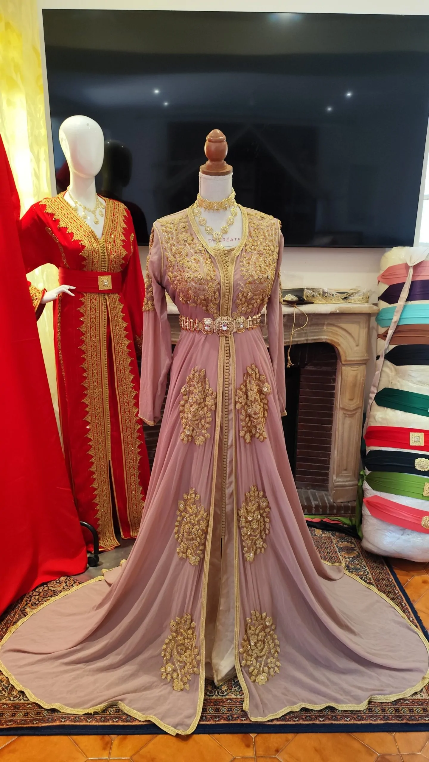 caftan marocain d occasion deux pièces – Image 2
