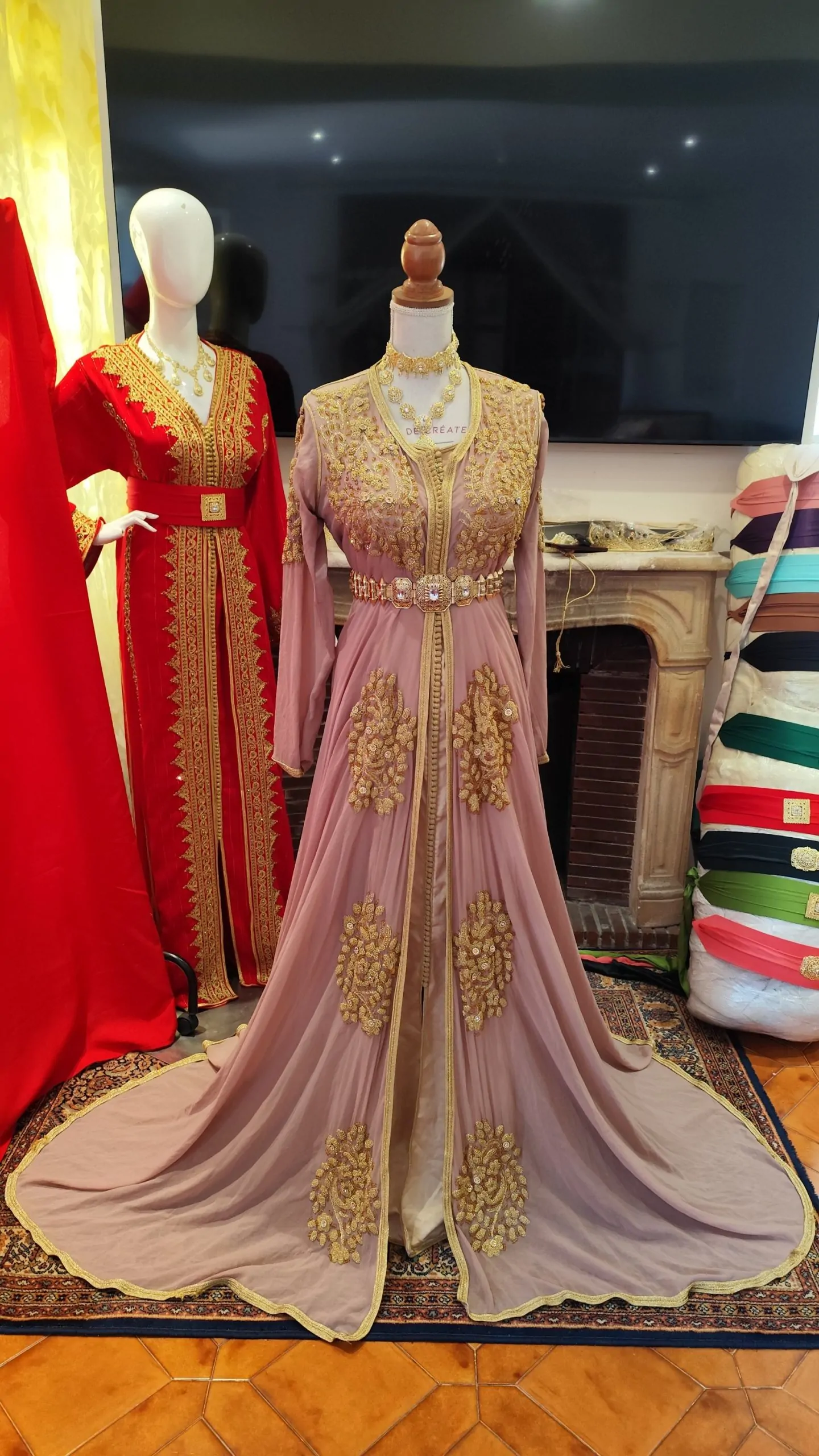 caftan marocain d occasion deux pièces – Image 8