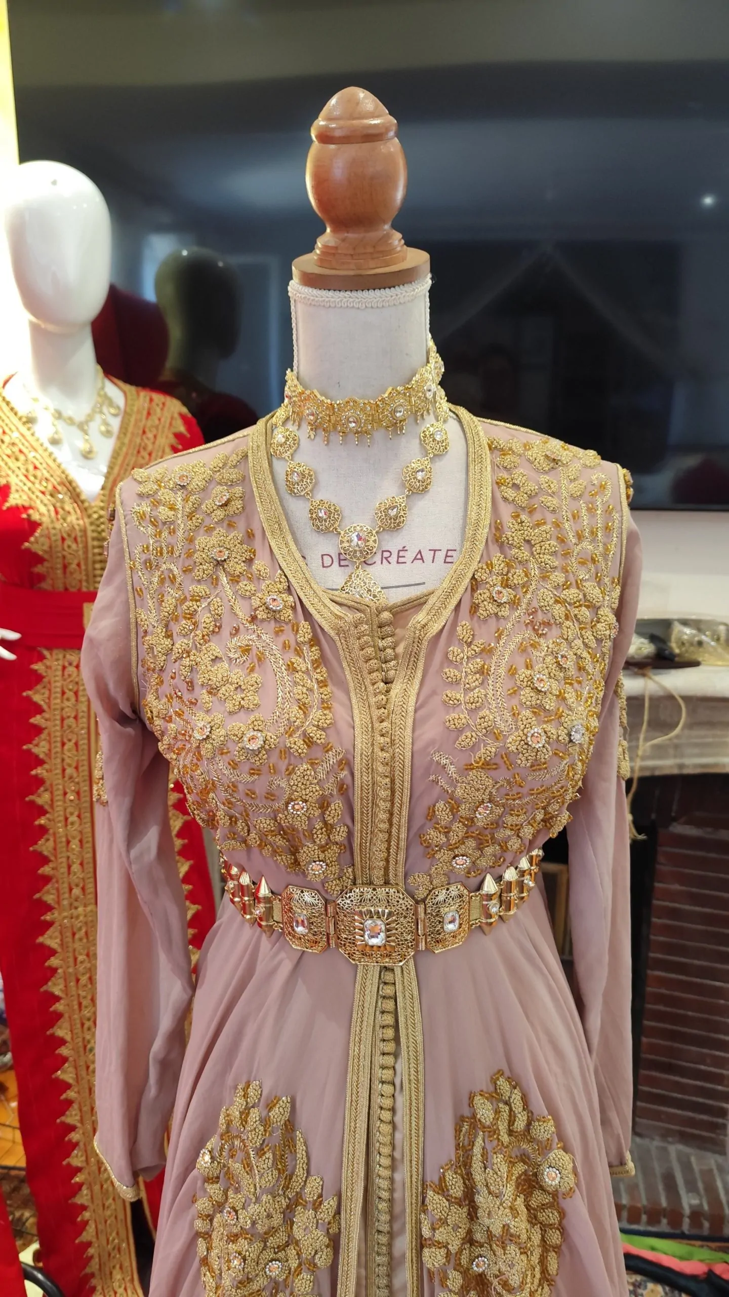 caftan marocain d occasion deux pièces – Image 4