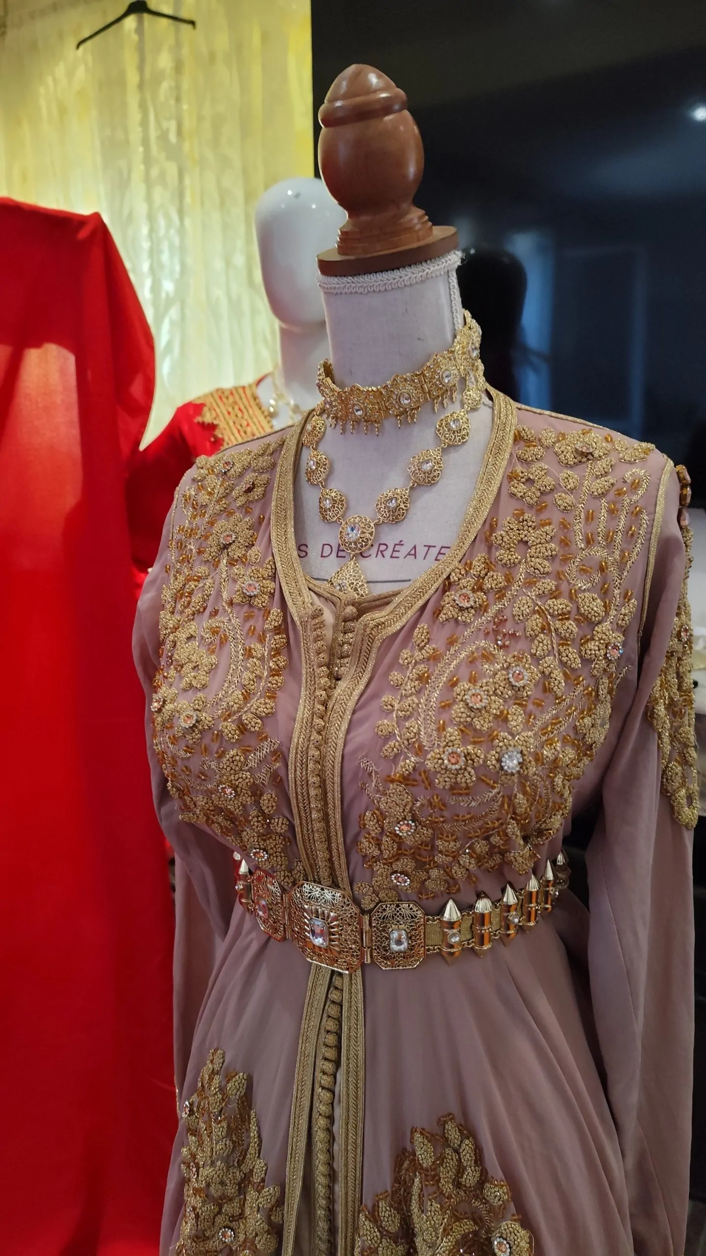 caftan marocain d occasion deux pièces – Image 5