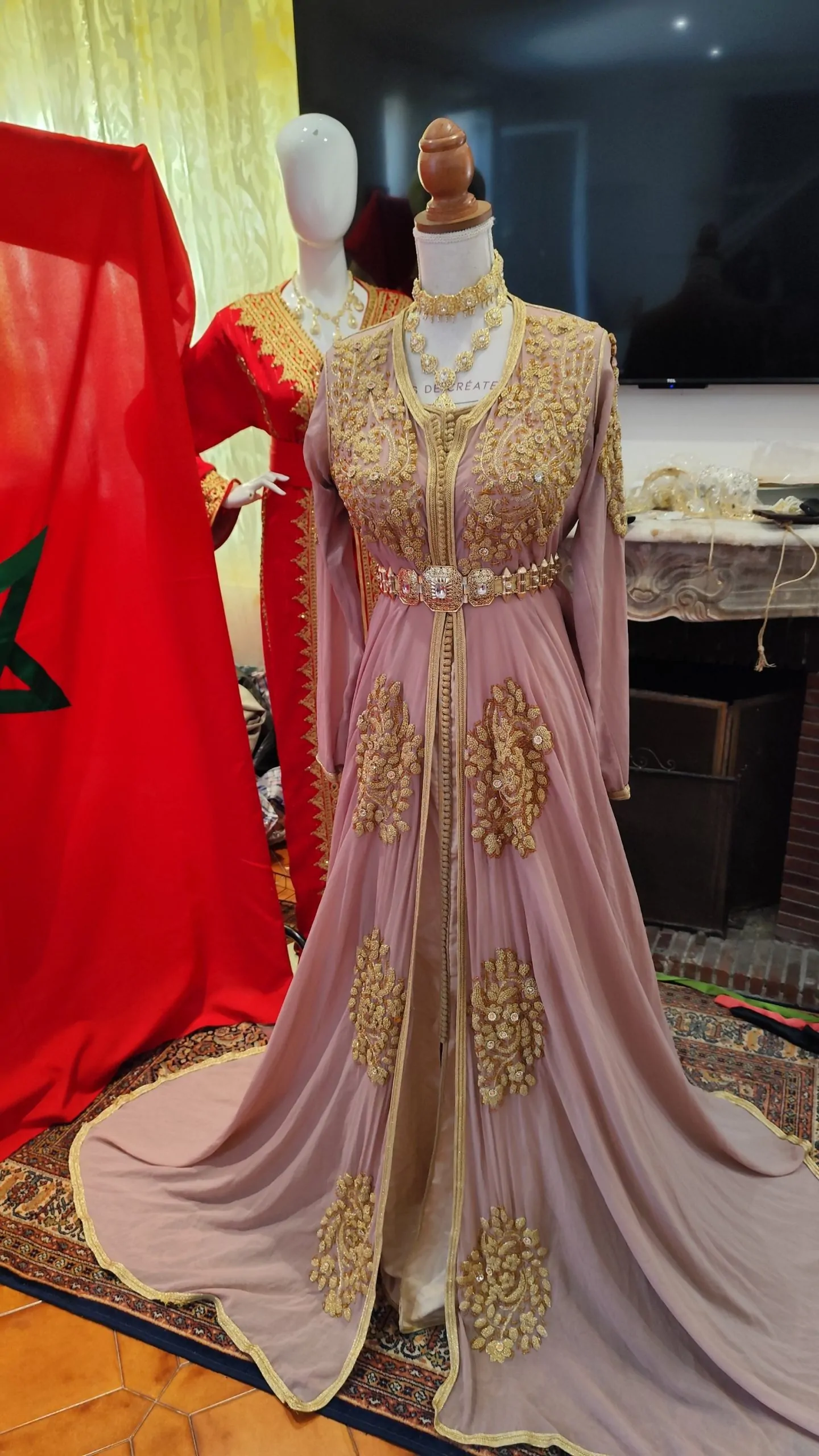 caftan marocain d occasion deux pièces – Image 7
