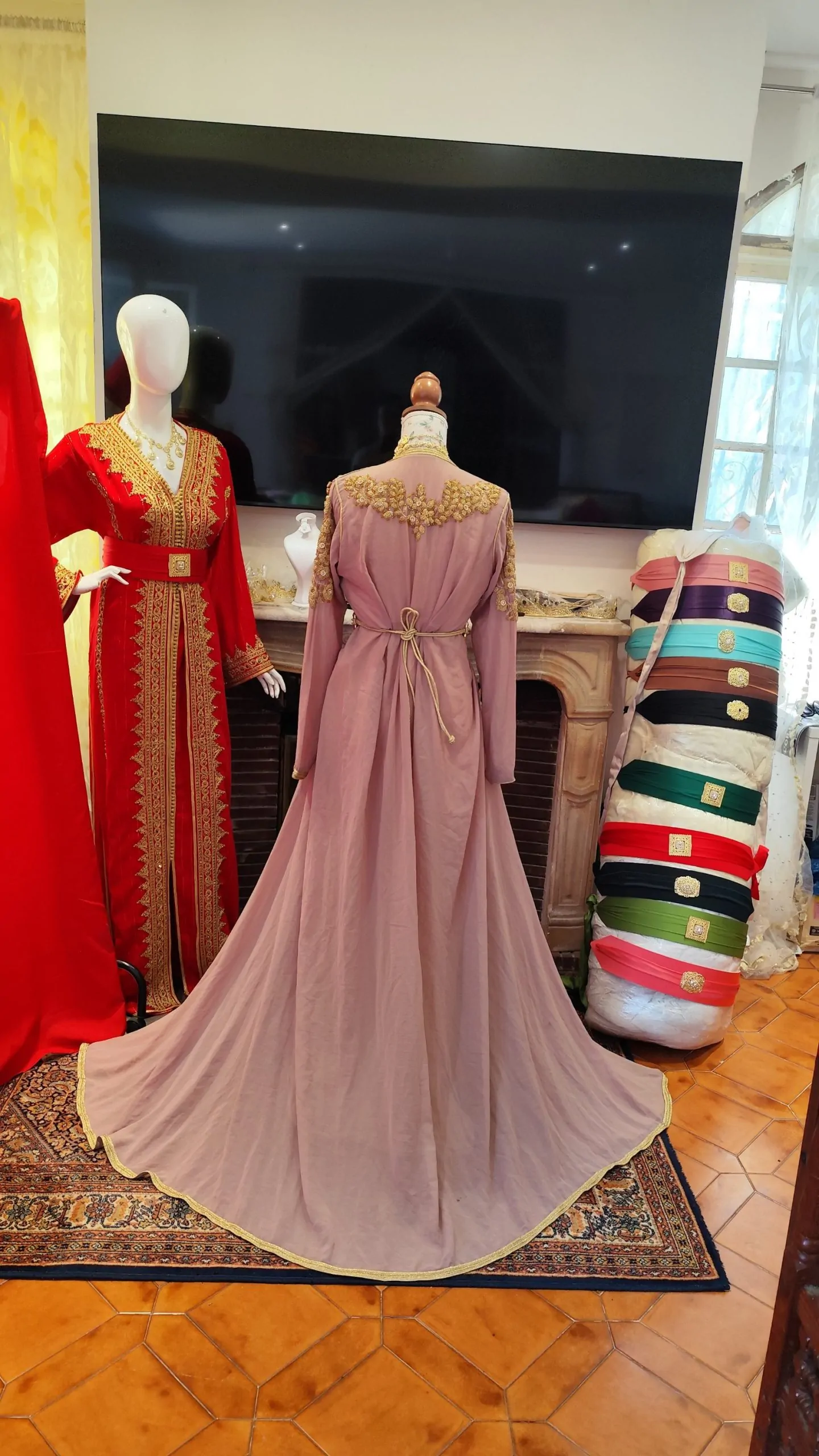caftan marocain d occasion deux pièces – Image 3