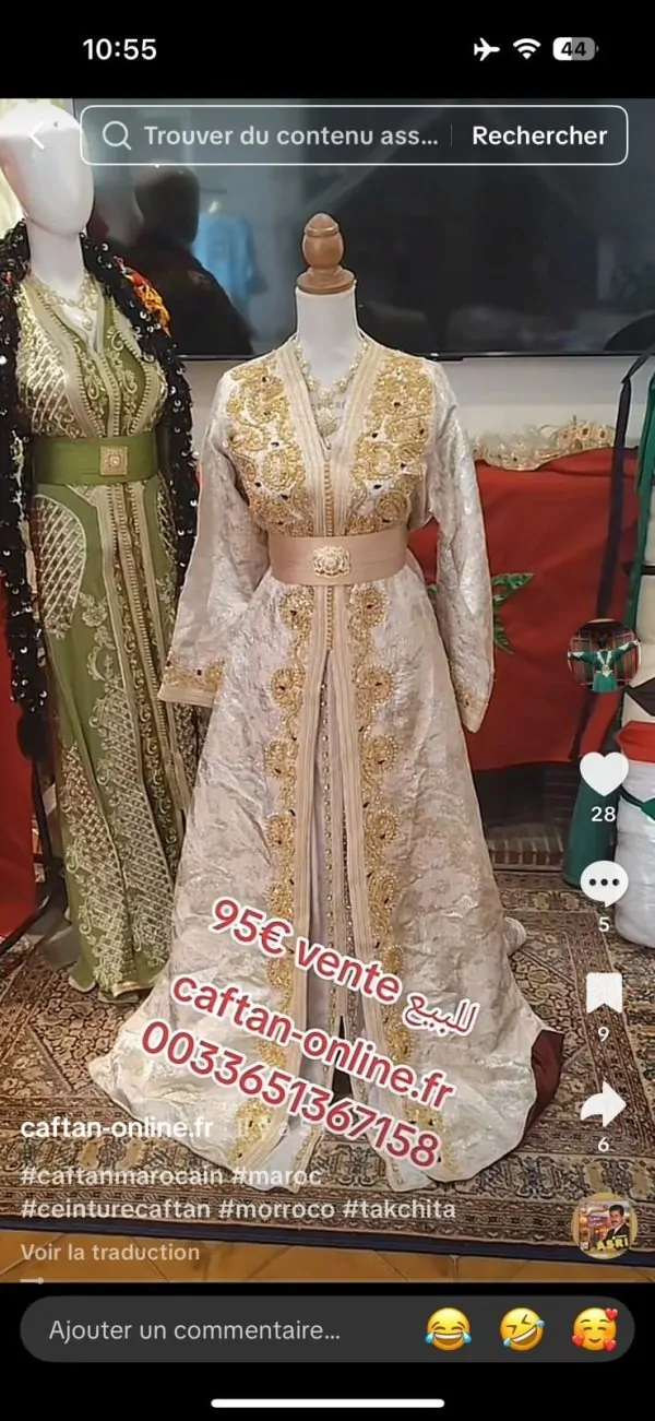 caftan marocain d occasion plus accessoir