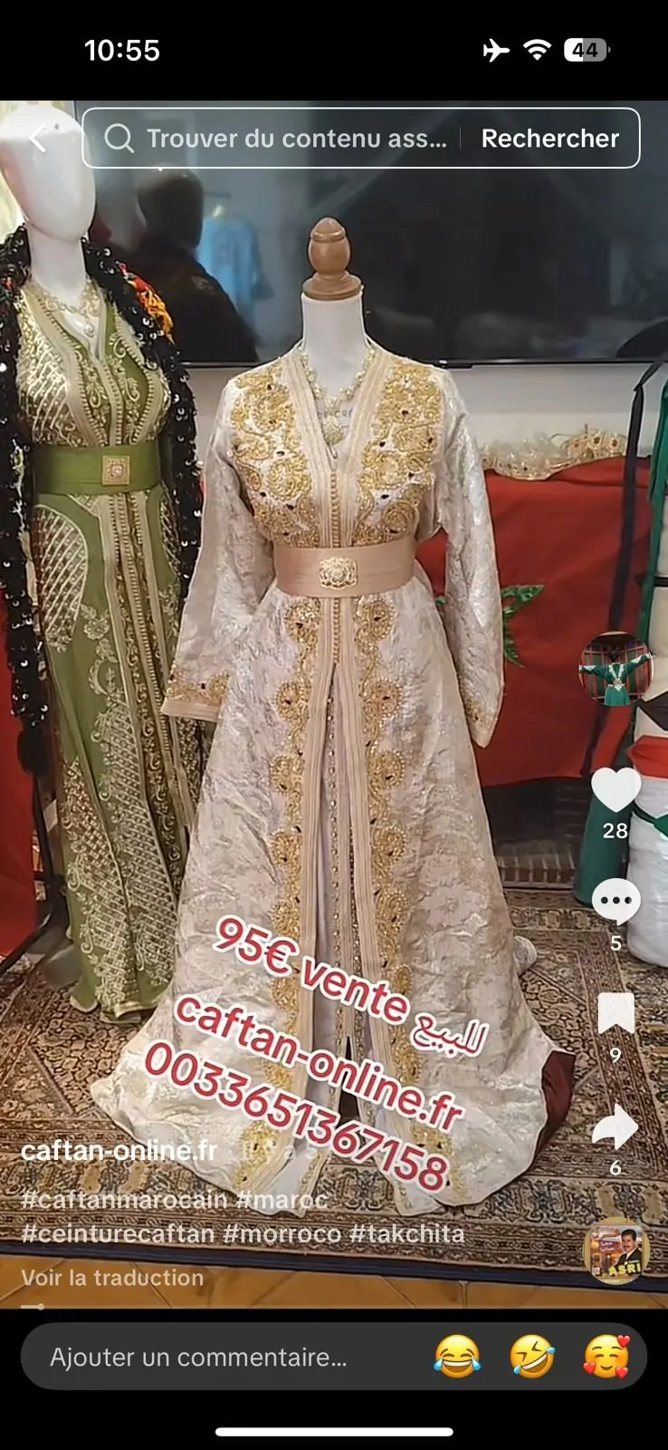 caftan marocain d occasion plus accessoir