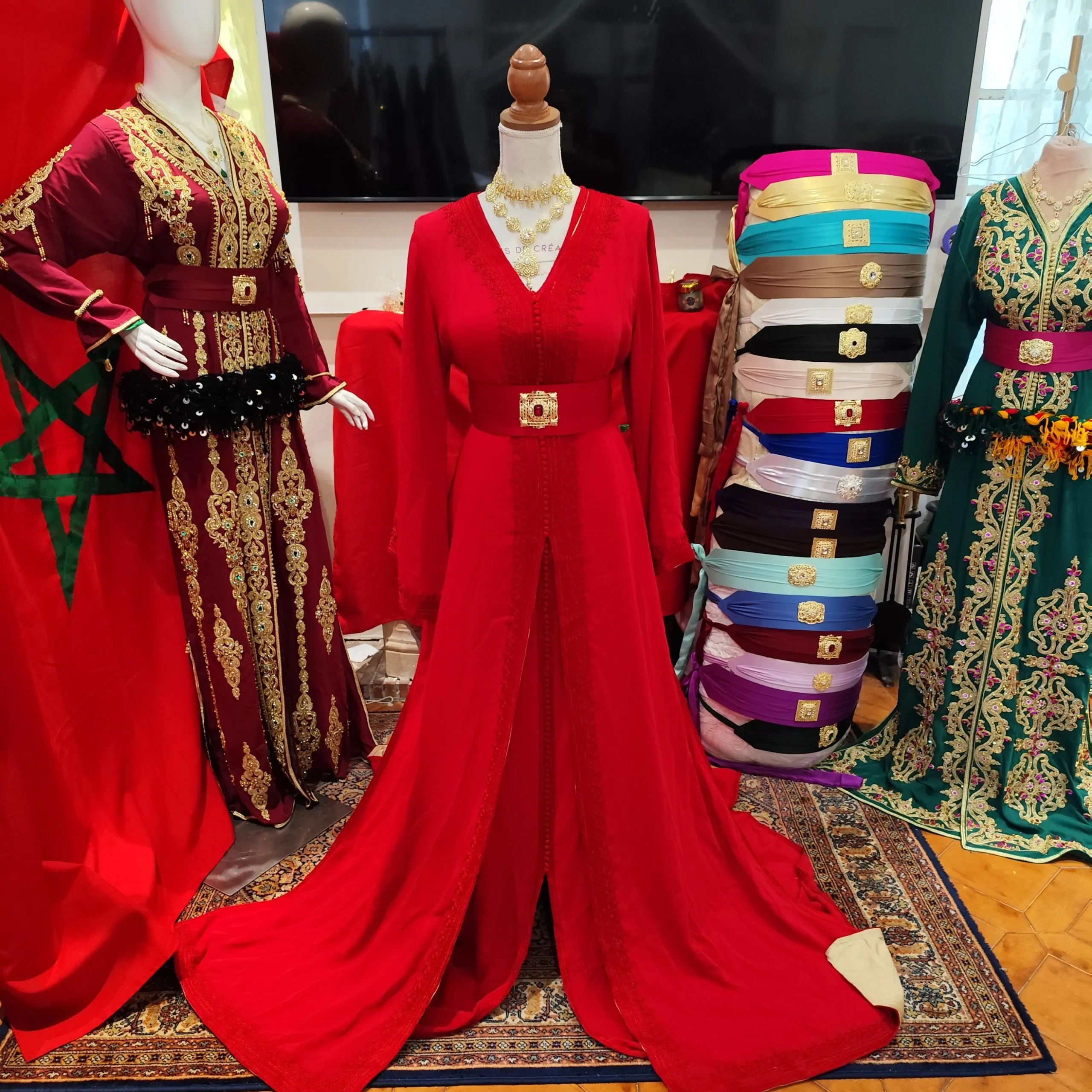caftan marocain d occasion avec la ceinture – Image 12