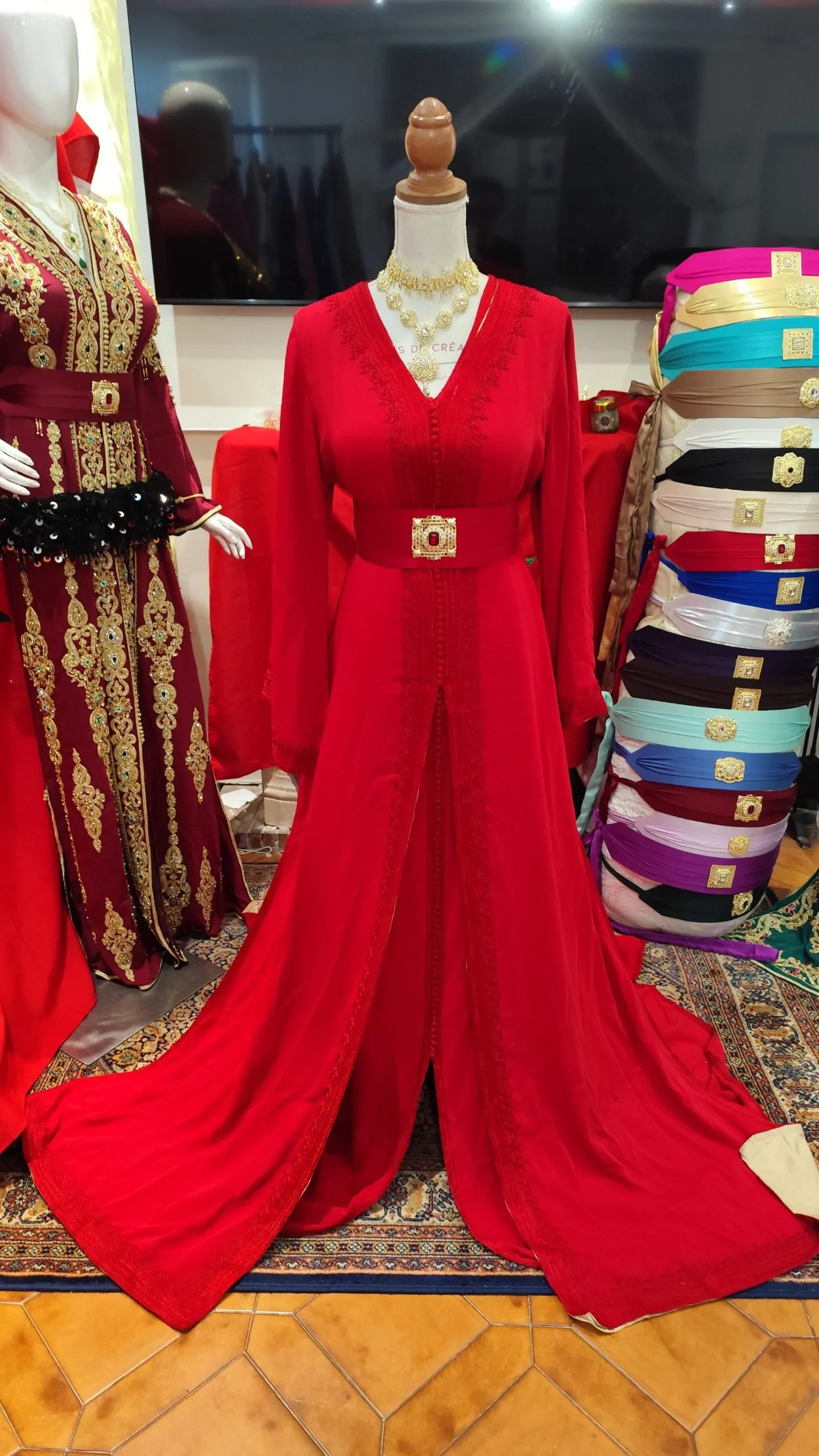 caftan marocain d occasion avec la ceinture – Image 8