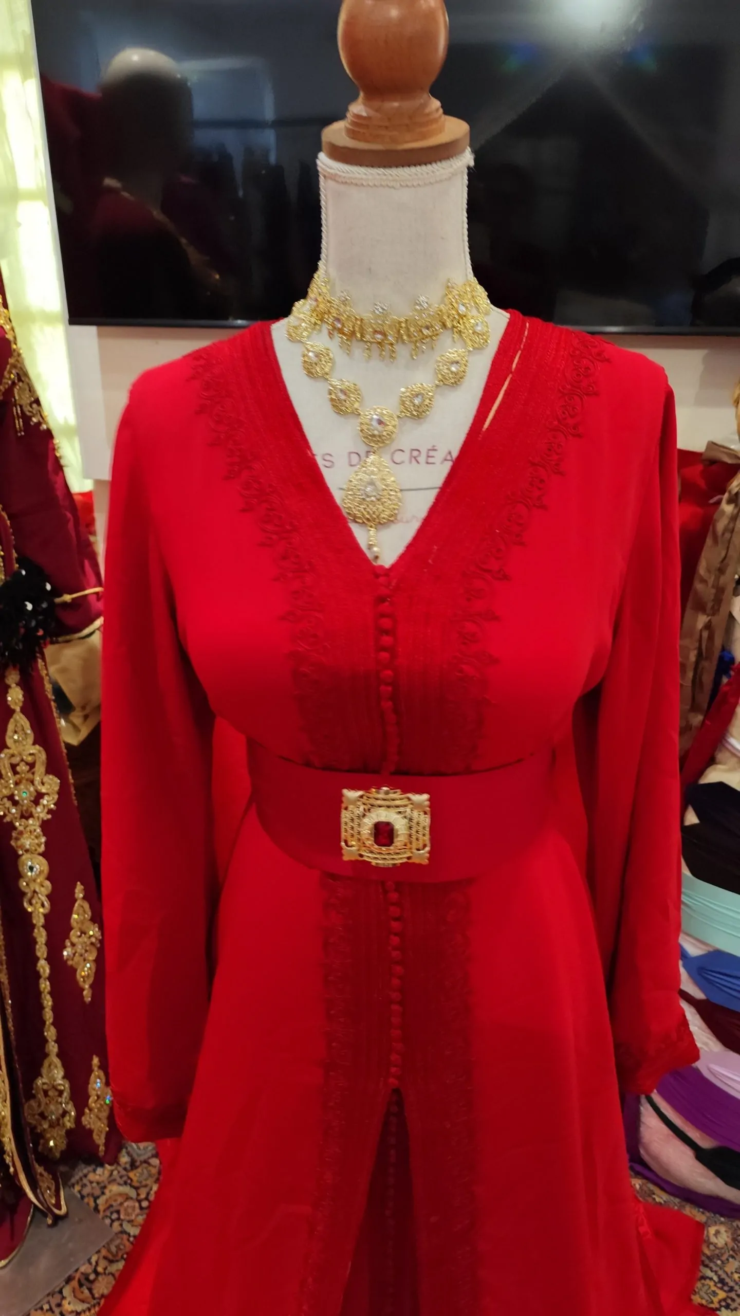 caftan marocain d occasion avec la ceinture – Image 9