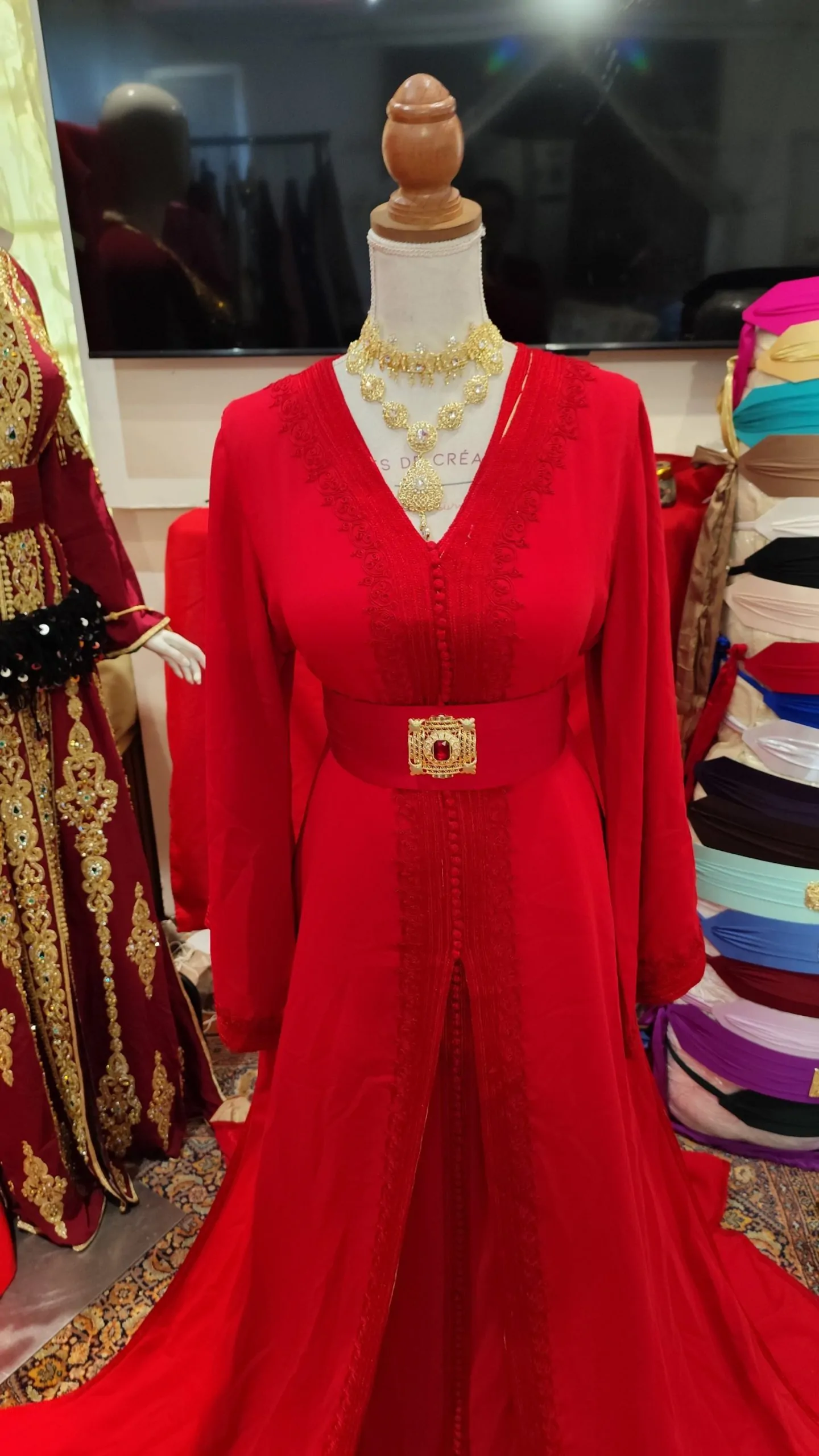 caftan marocain d occasion avec la ceinture – Image 2