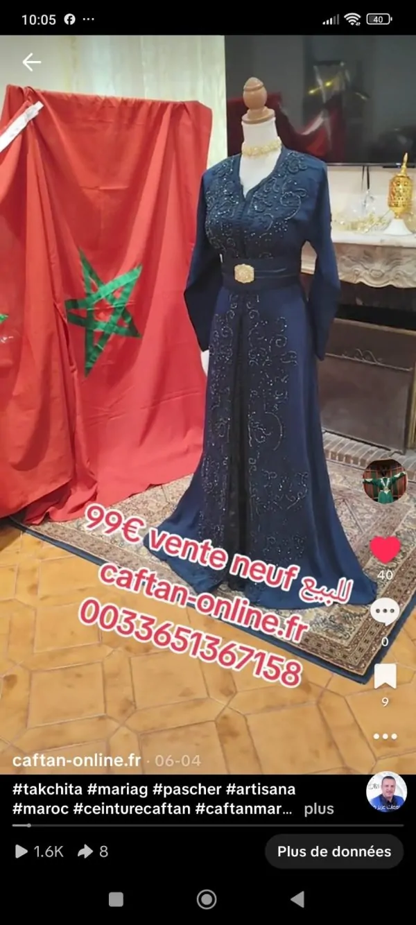 2caftan marocain avec ceinture — photo 2