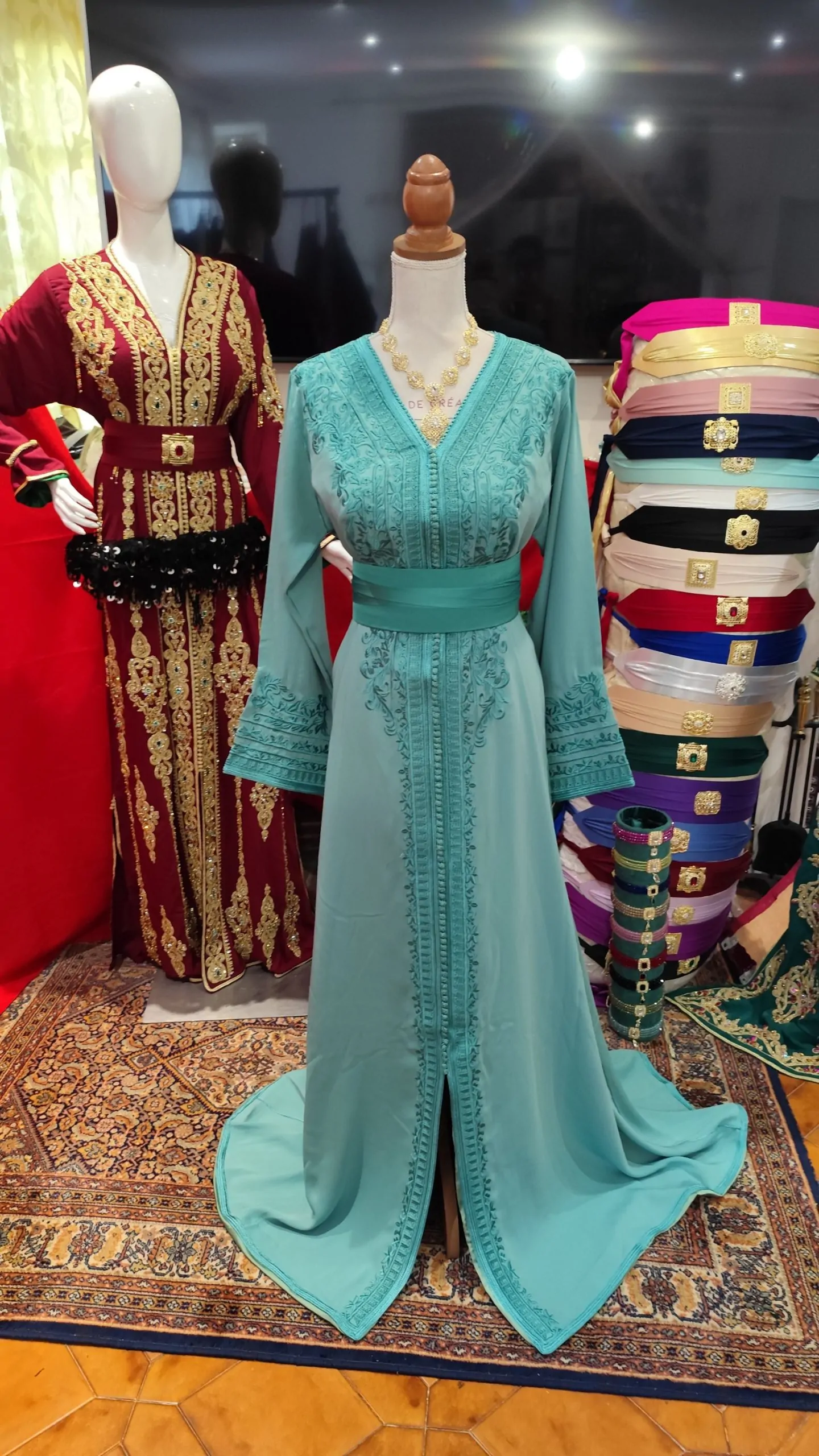 caftan marocain neuf avec ceinture – Image 5