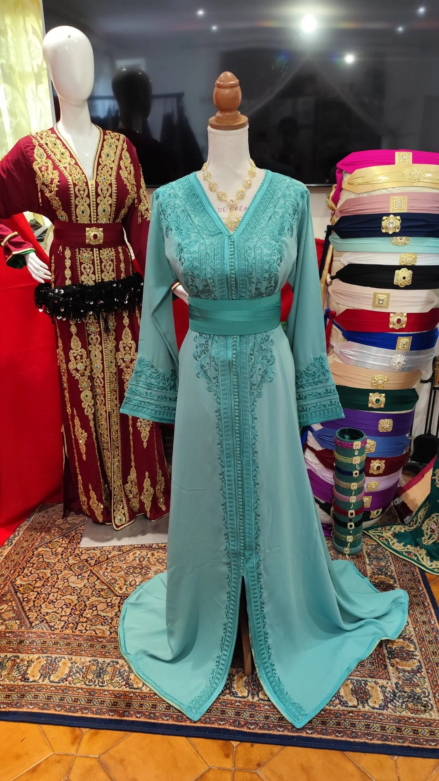caftan marocain neuf avec ceinture – Image 9