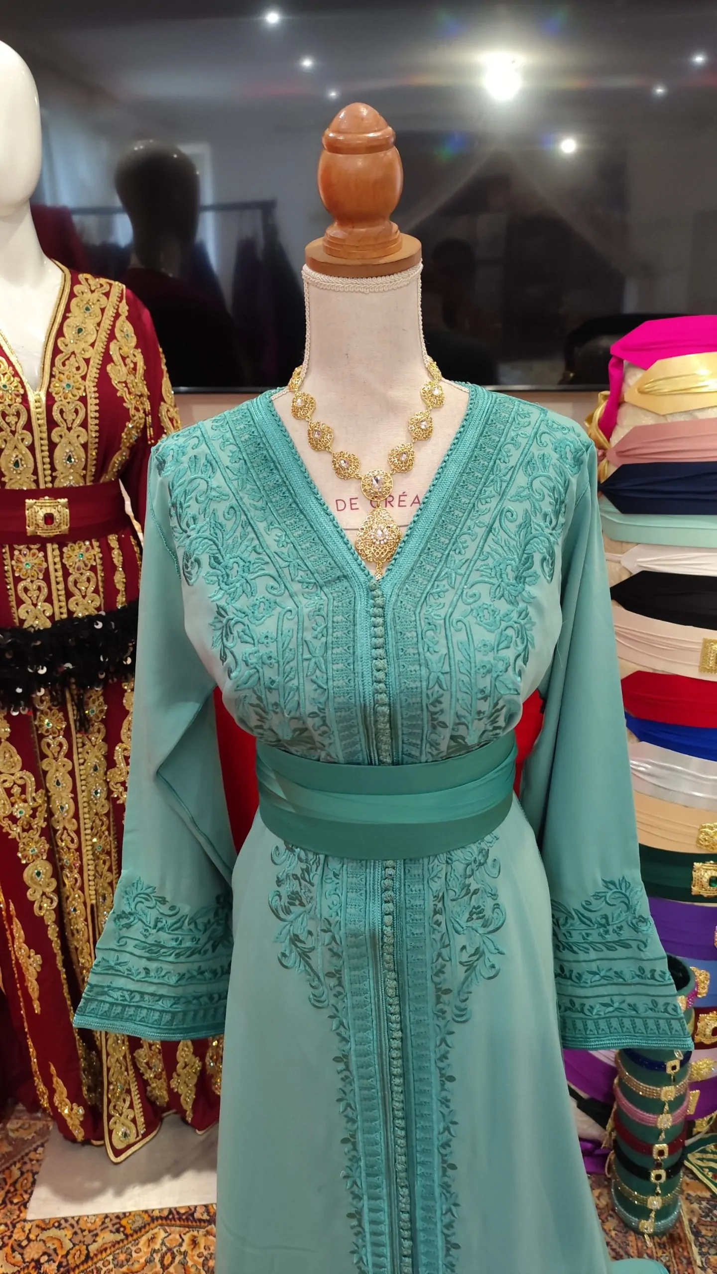 caftan marocain neuf avec ceinture – Image 4