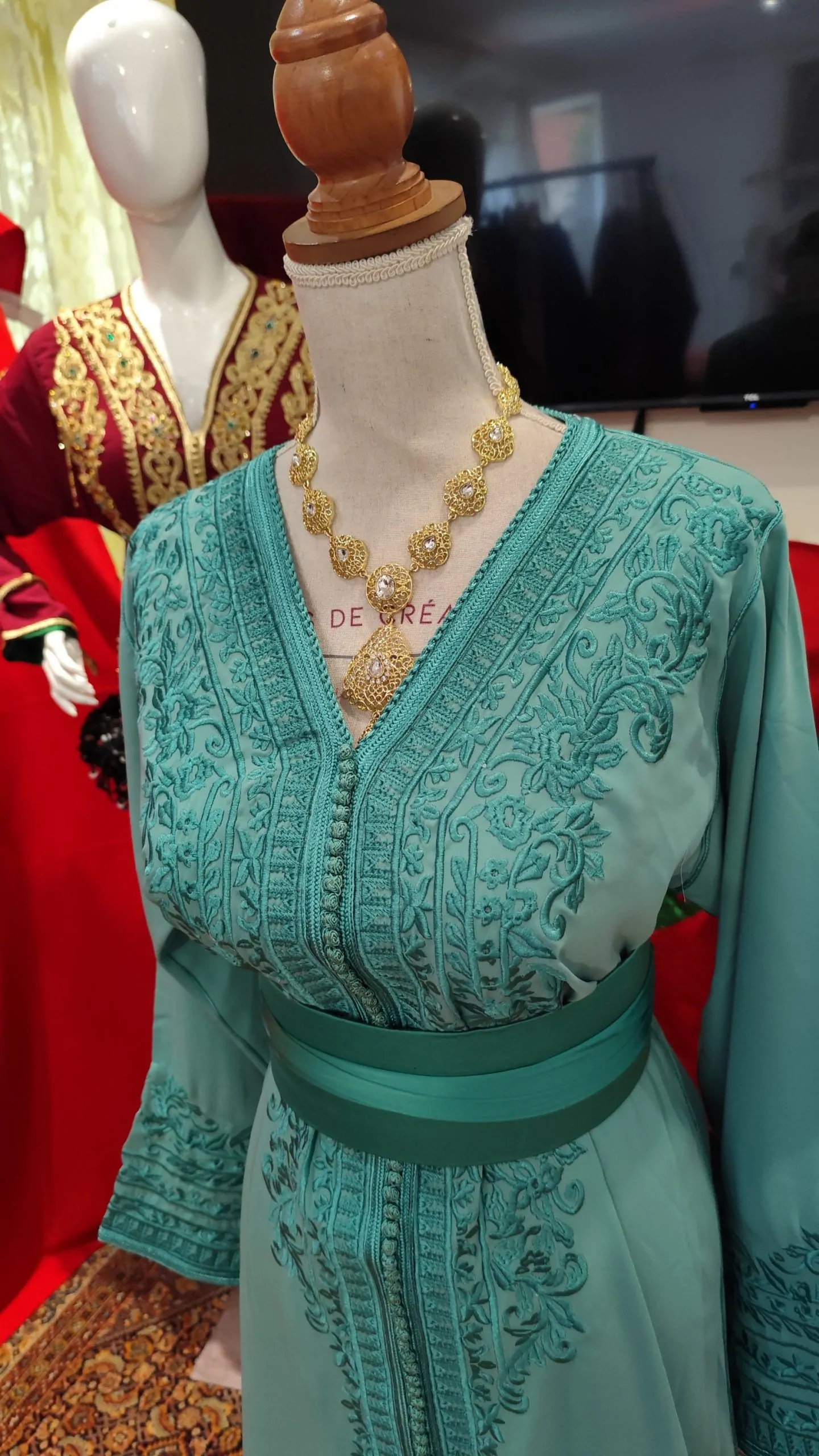 caftan marocain neuf avec ceinture – Image 7