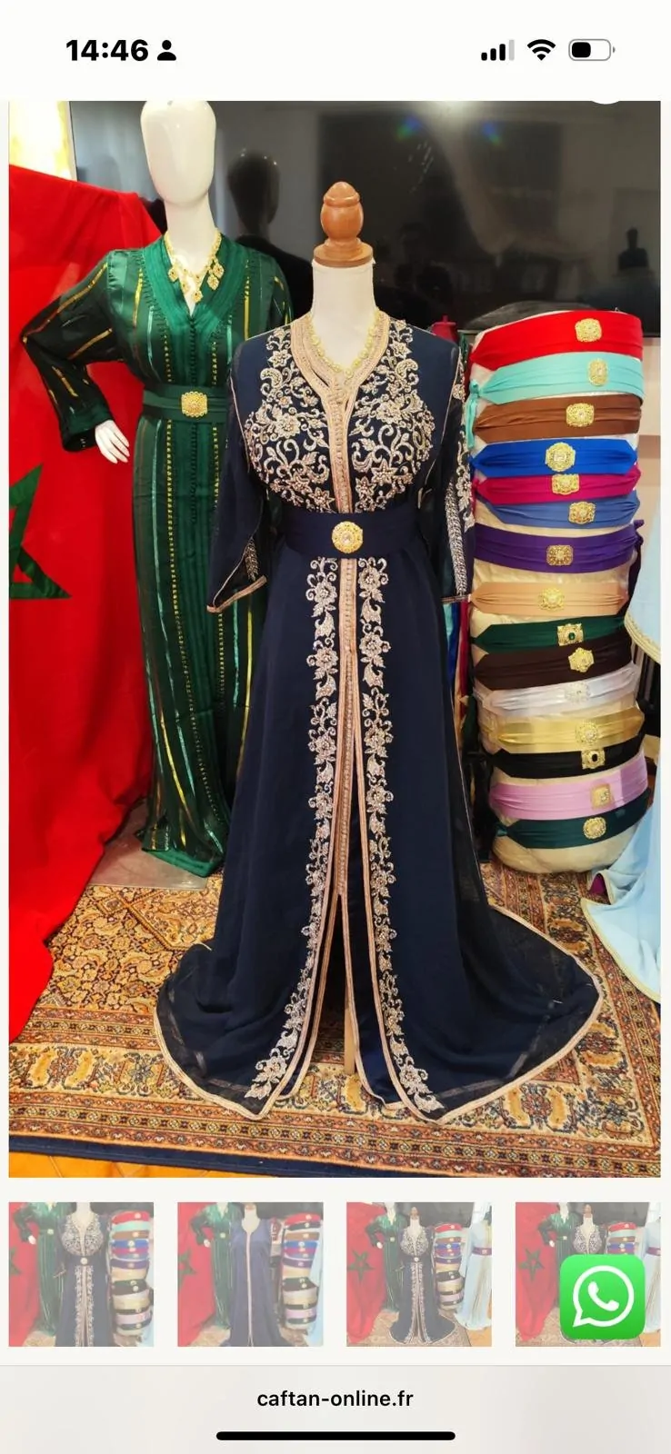 deux caftan marocain d occasion plus 6 ceinture neuves