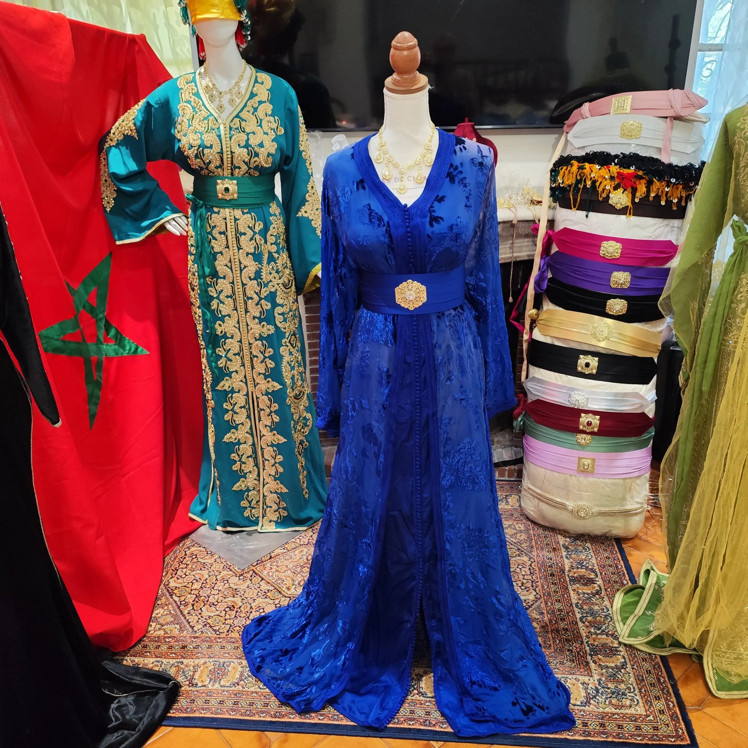 caftan marocain d occasion etat satisfaisant grande taille