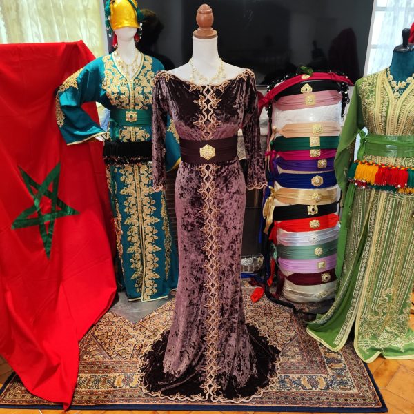 lot deux caftan marocain d occasion avec ceinture
