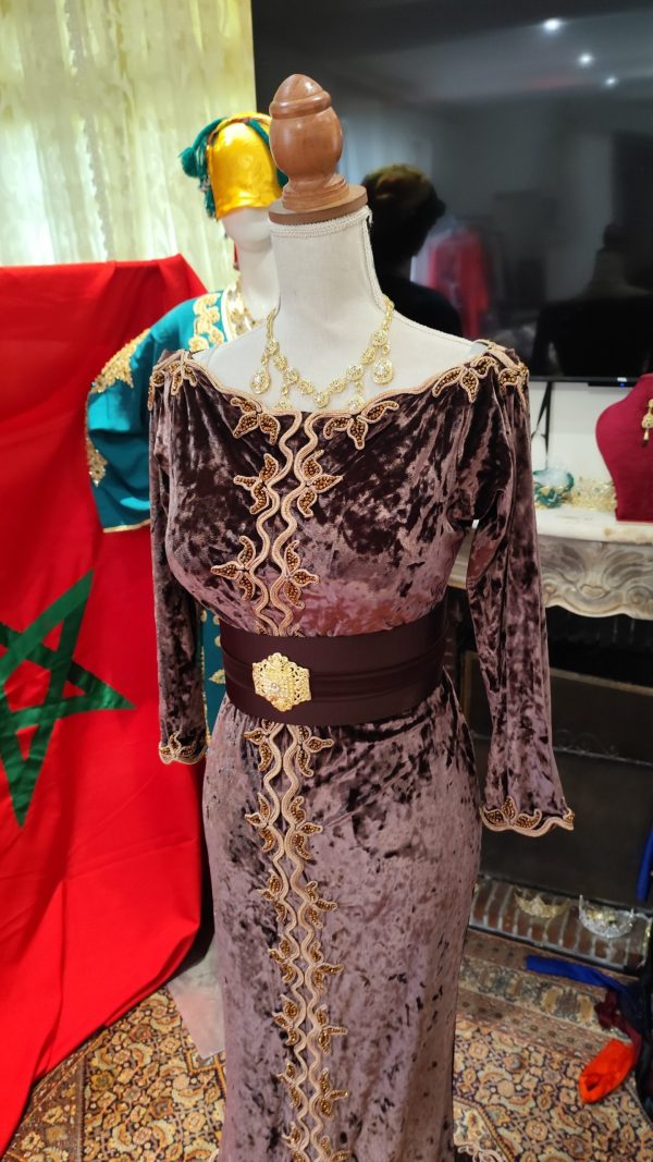 lot deux caftan marocain d occasion avec ceinture — photo 14
