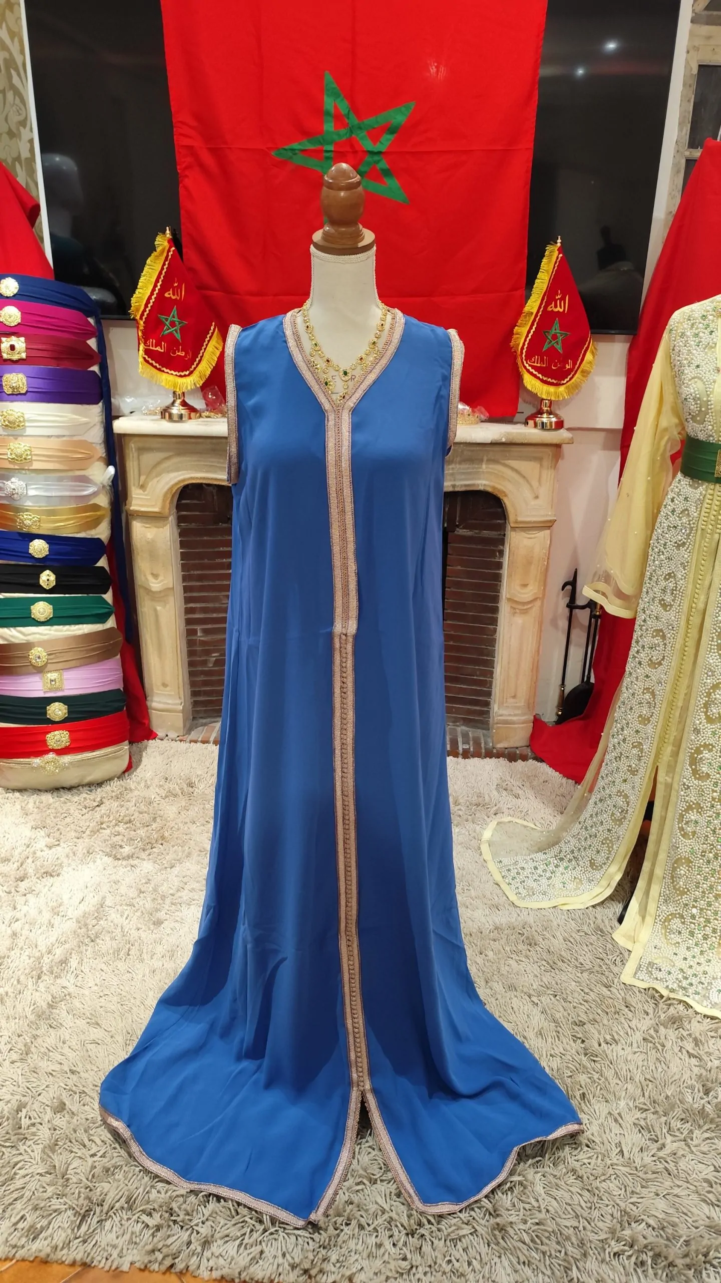 caftan marocain neuf doublé avec ceinture – Image 13