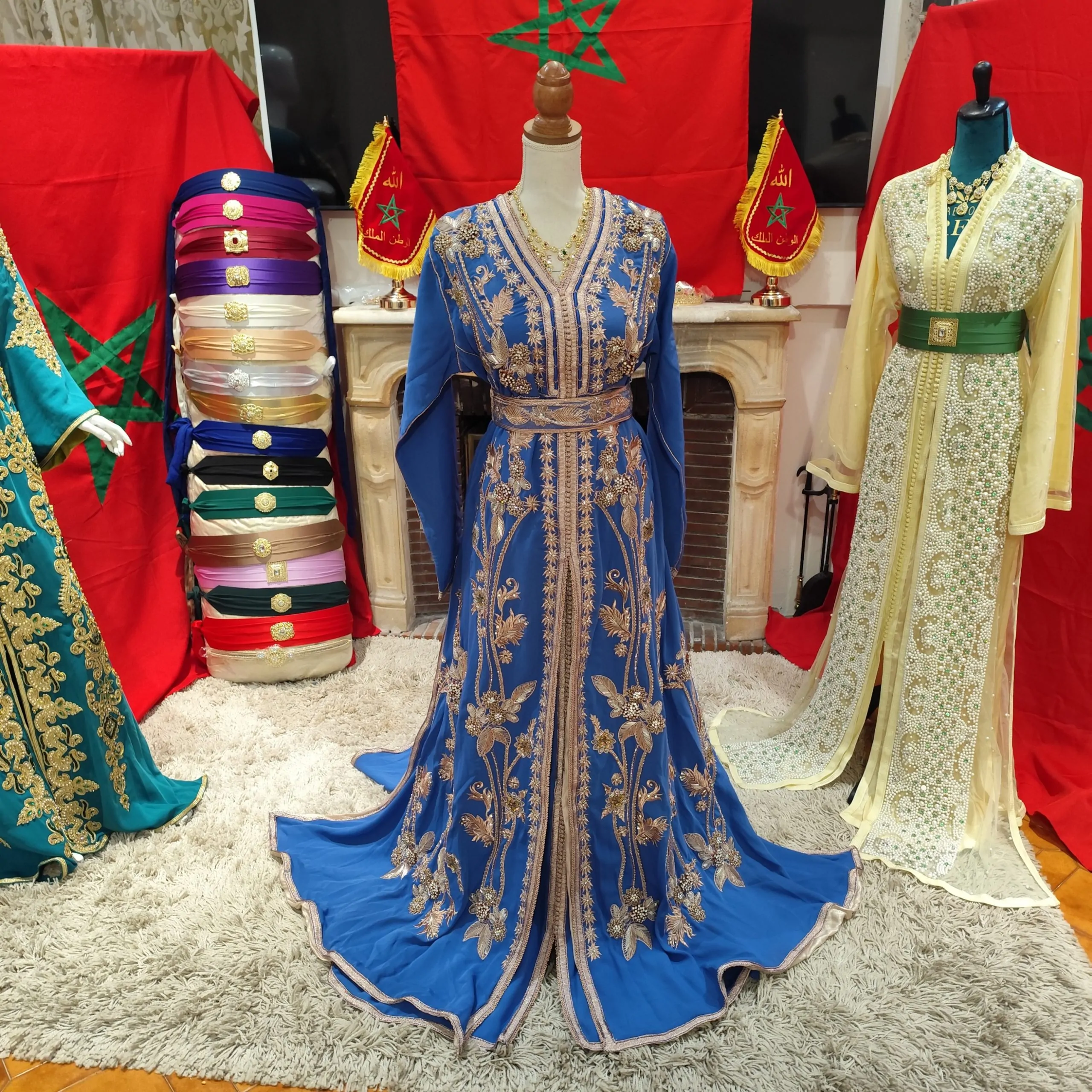 caftan marocain neuf doublé avec ceinture – Image 15