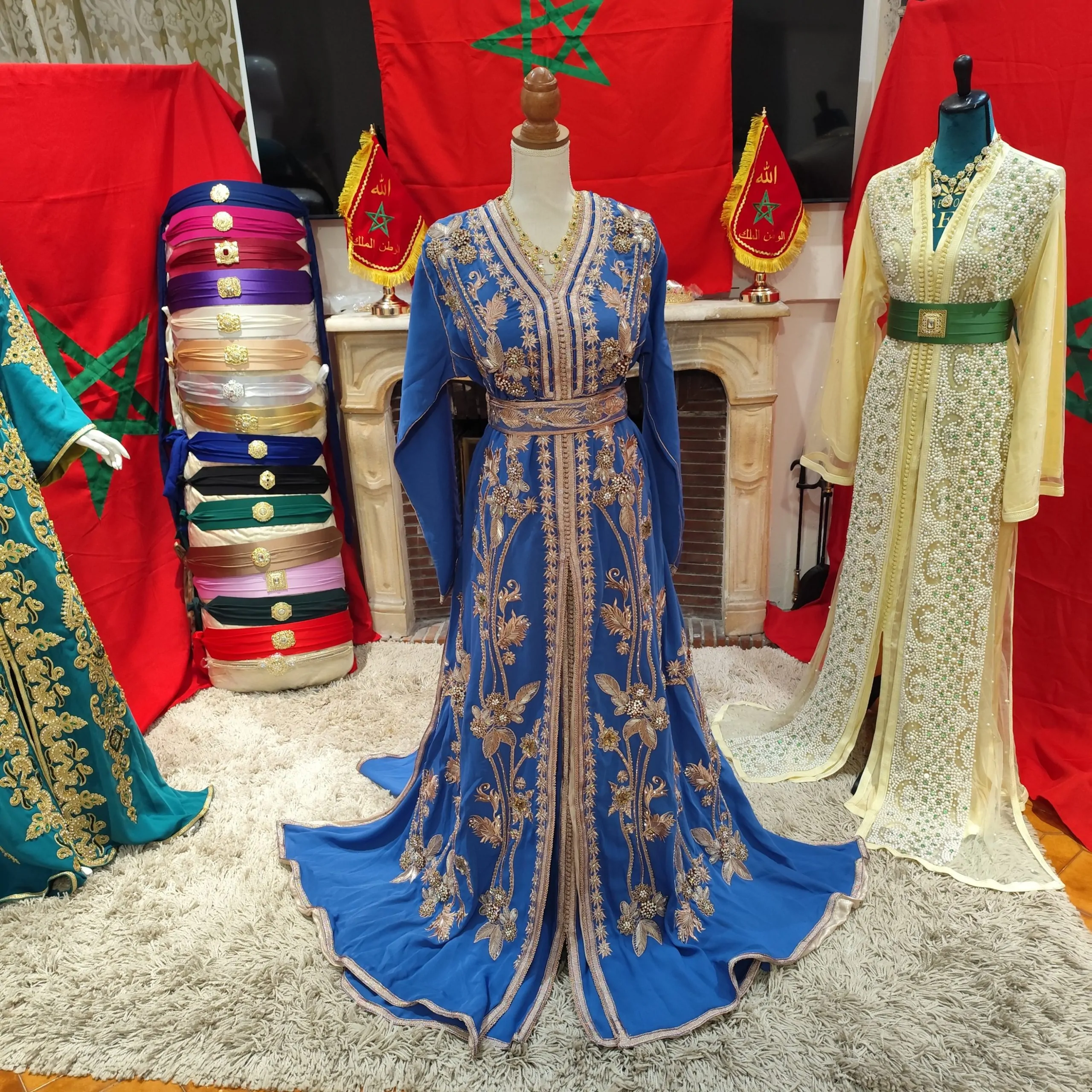 caftan marocain neuf doublé avec ceinture – Image 16