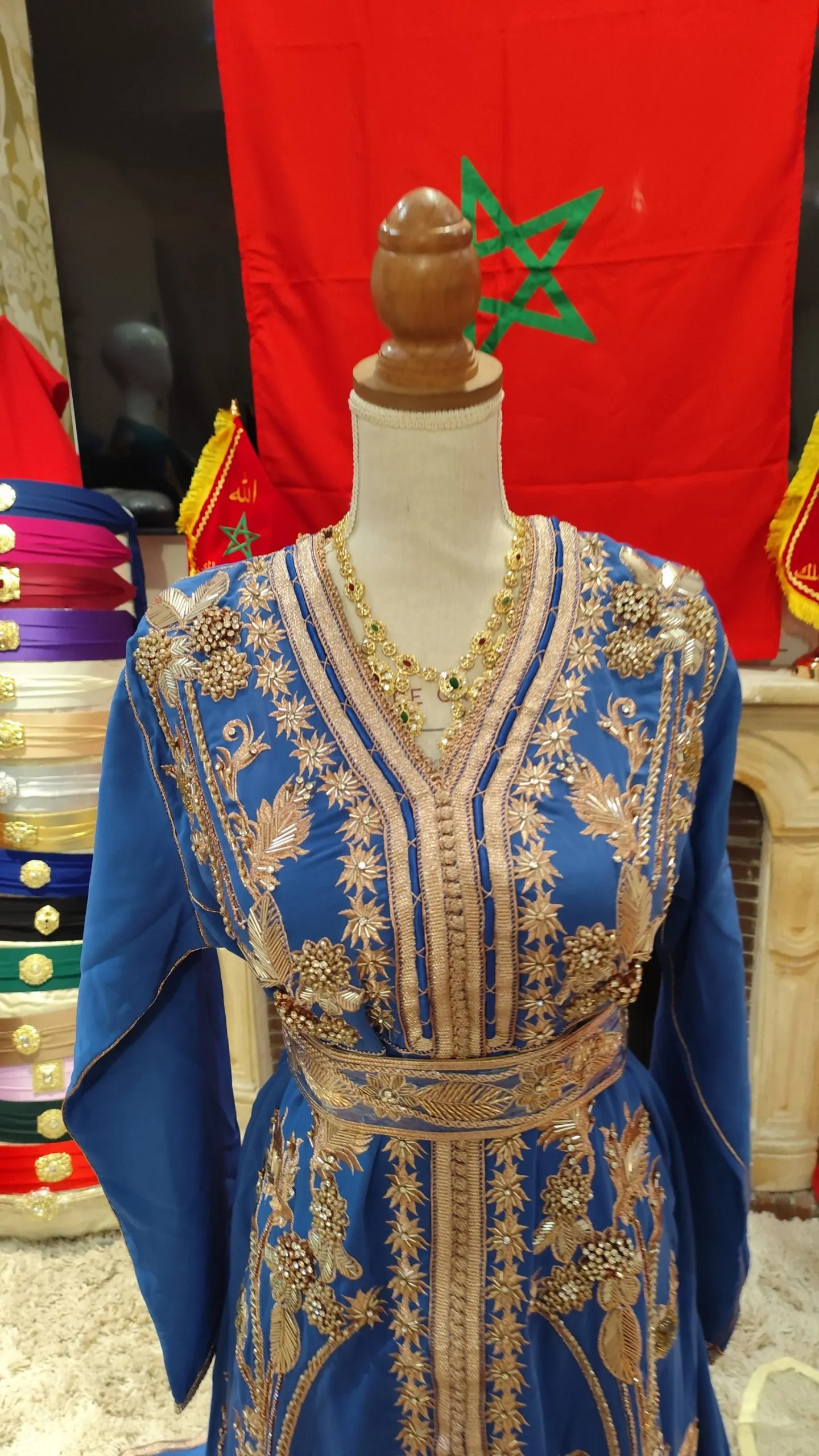 caftan marocain neuf doublé avec ceinture – Image 12