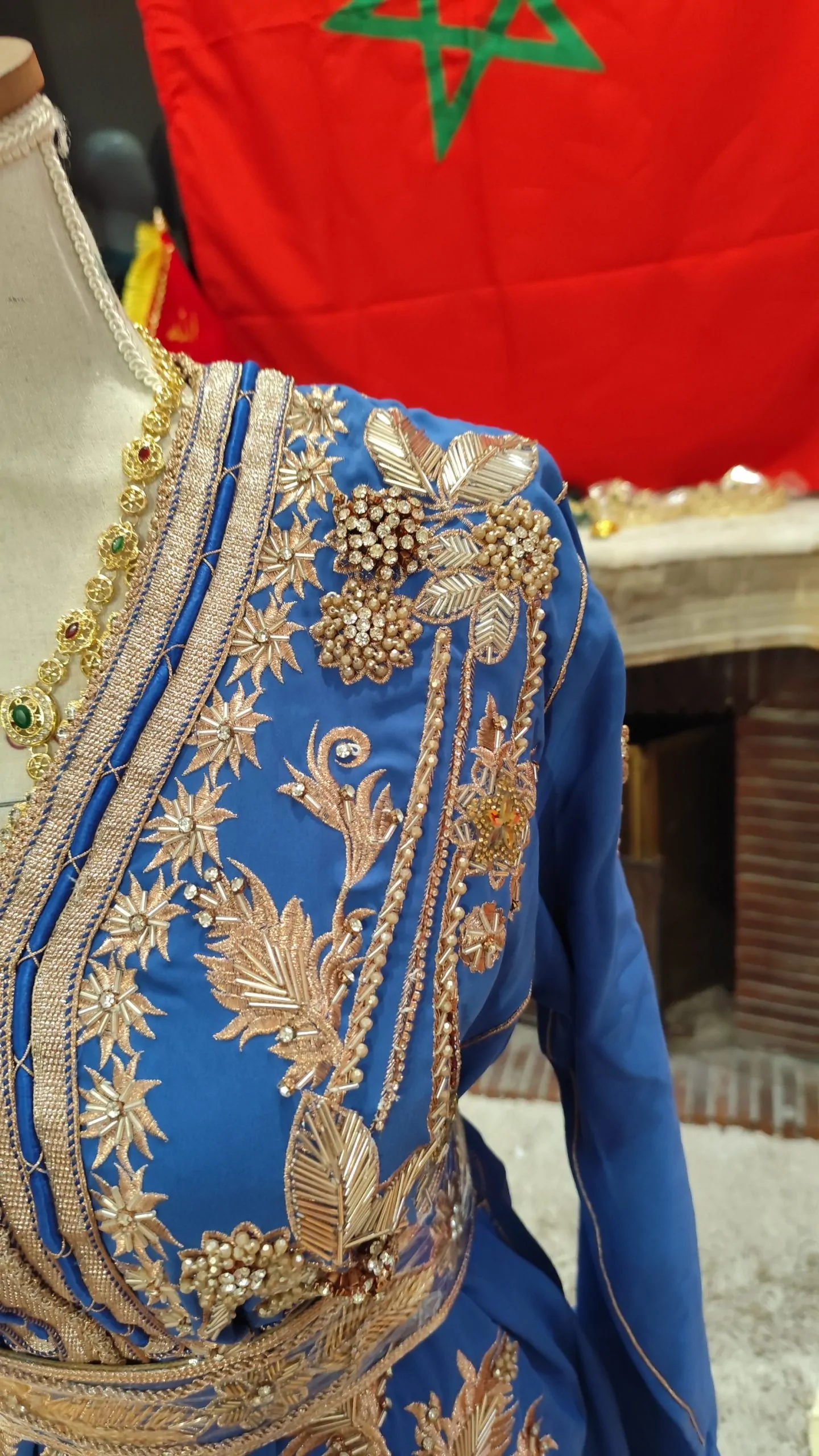 caftan marocain neuf doublé avec ceinture – Image 8