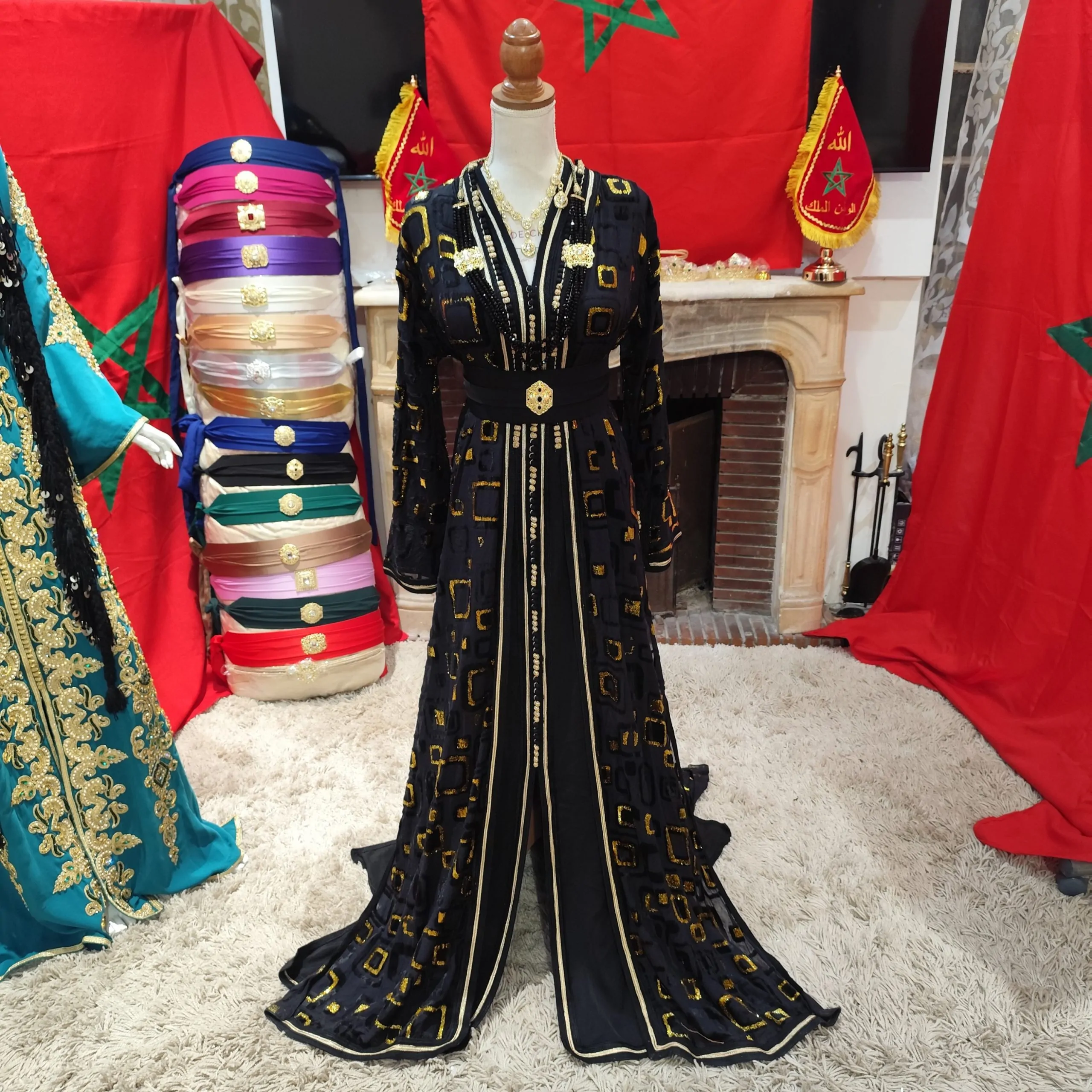 caftan marocain d occasion avec ceinture – Image 2